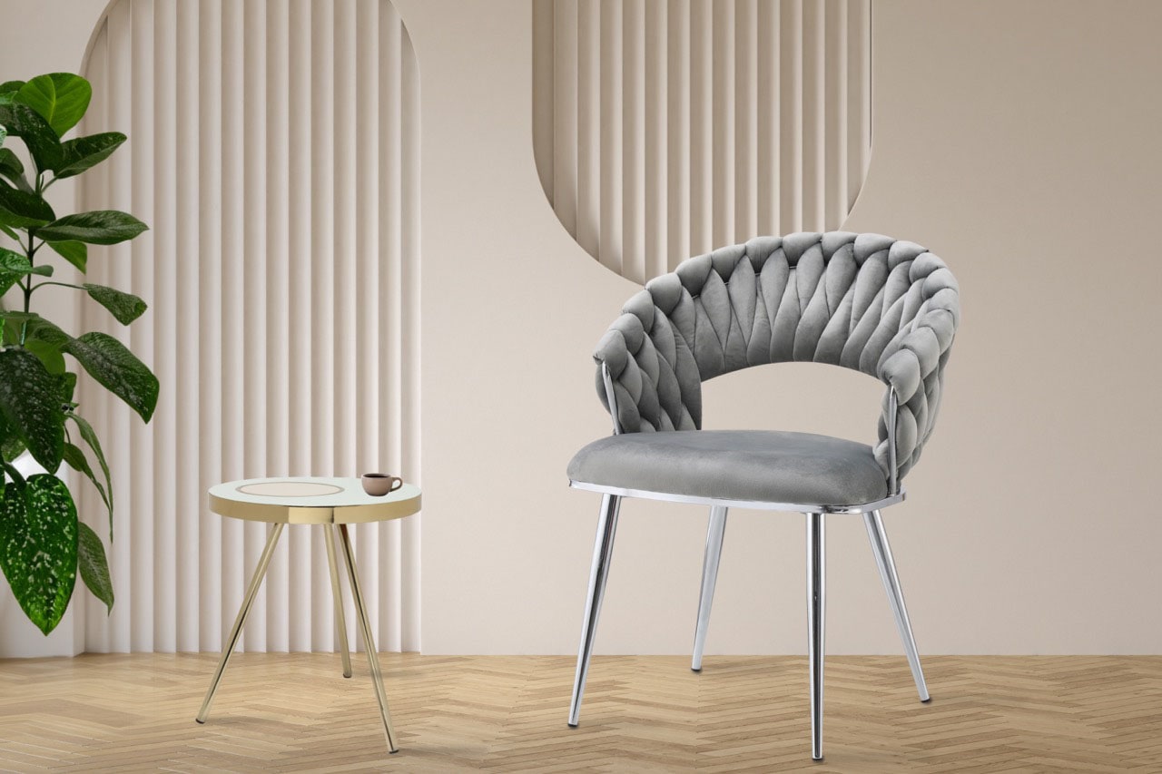 Kayoom Polsterstuhl "Stuhl Finesse 125 2er-Set, TOPSELLER Flechtverarbeitun günstig online kaufen