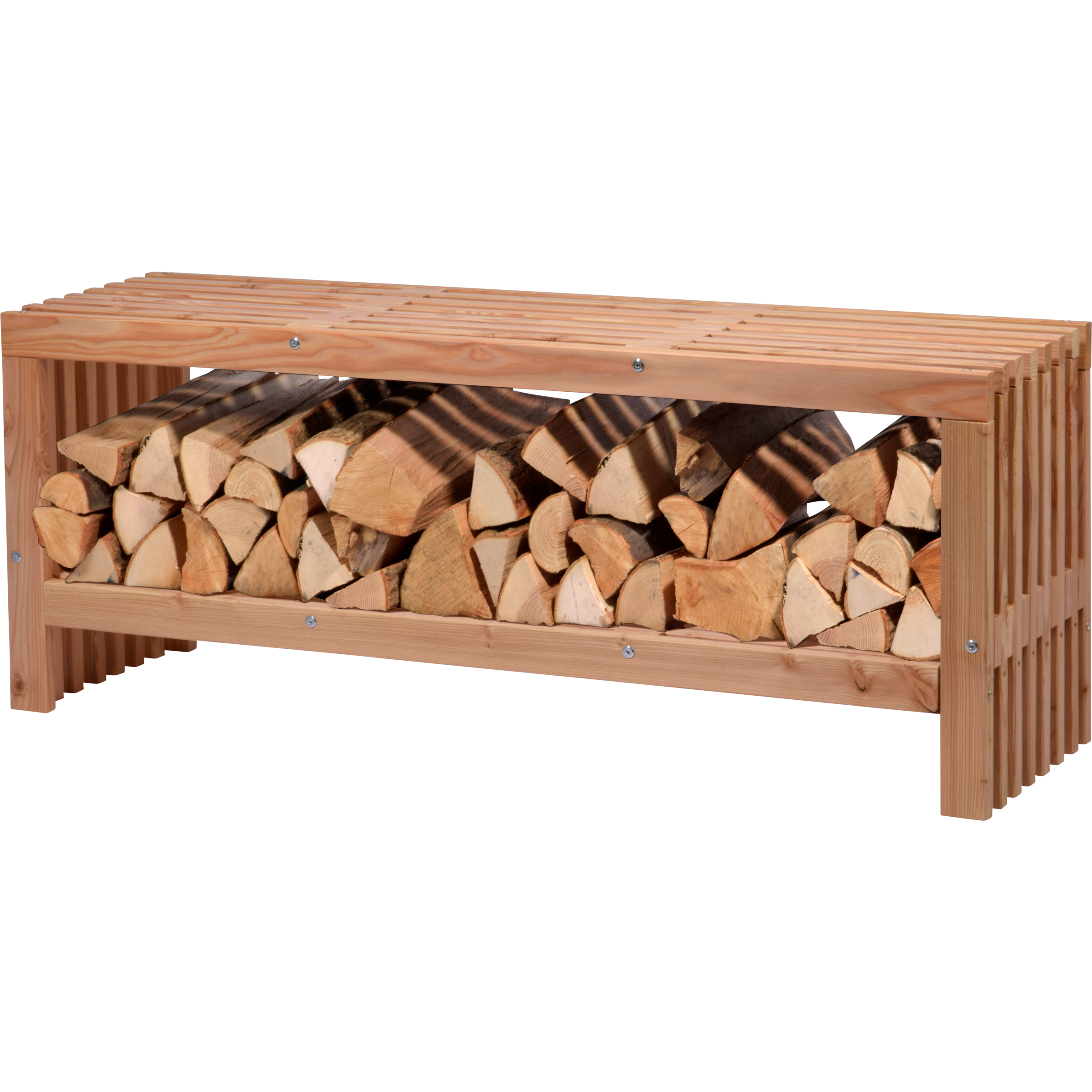 dobar Gartenbank ""Freja" mit Kaminholzfach" moderne Sitzbank mit Stauraum, günstig online kaufen