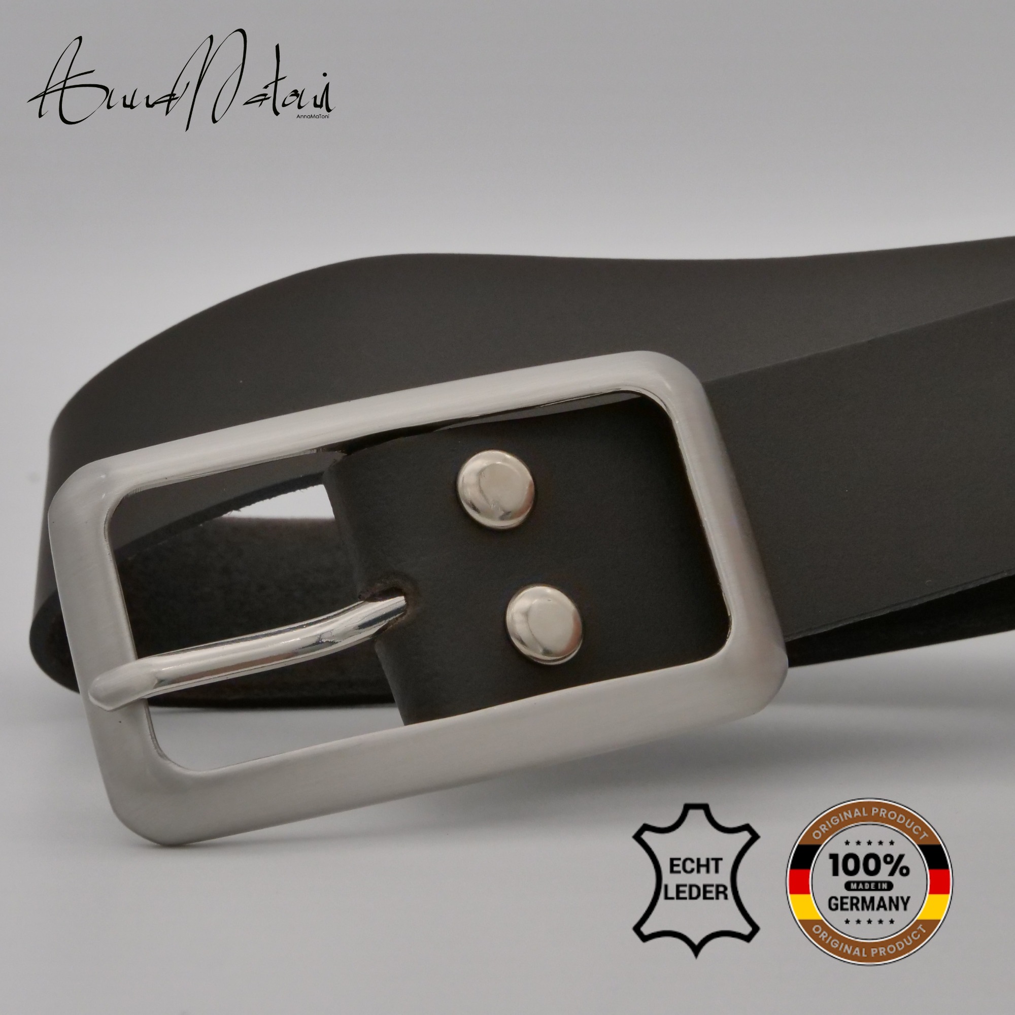 Thumbnail - AnnaMatoni Ledergürtel "AnnaMatoni Damen Ledergürtel Basic 3cm breit echt Leder Gürtel"