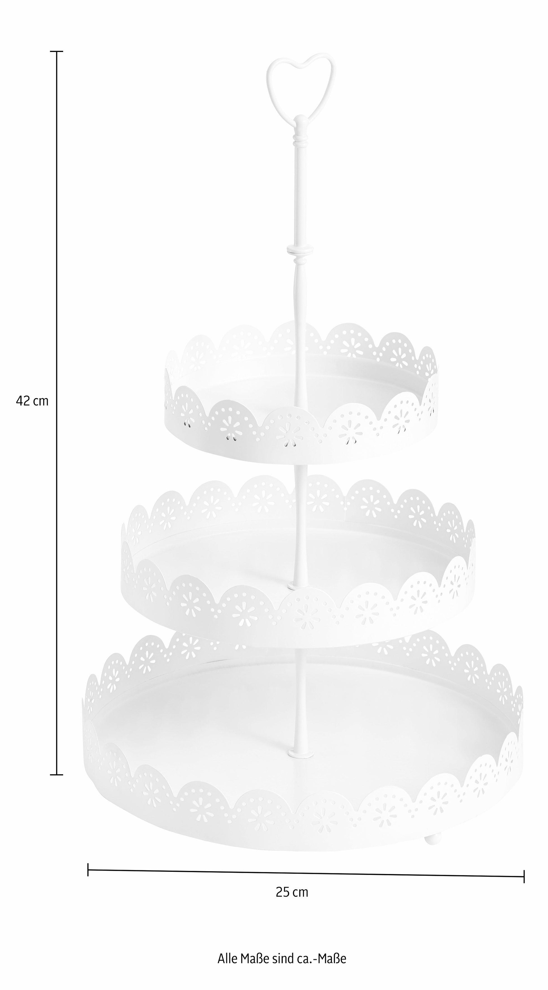 Home affaire Dekoetagere, 3-stufig, Höhe kaufen BAUR 42 | cm, Metall rund, aus