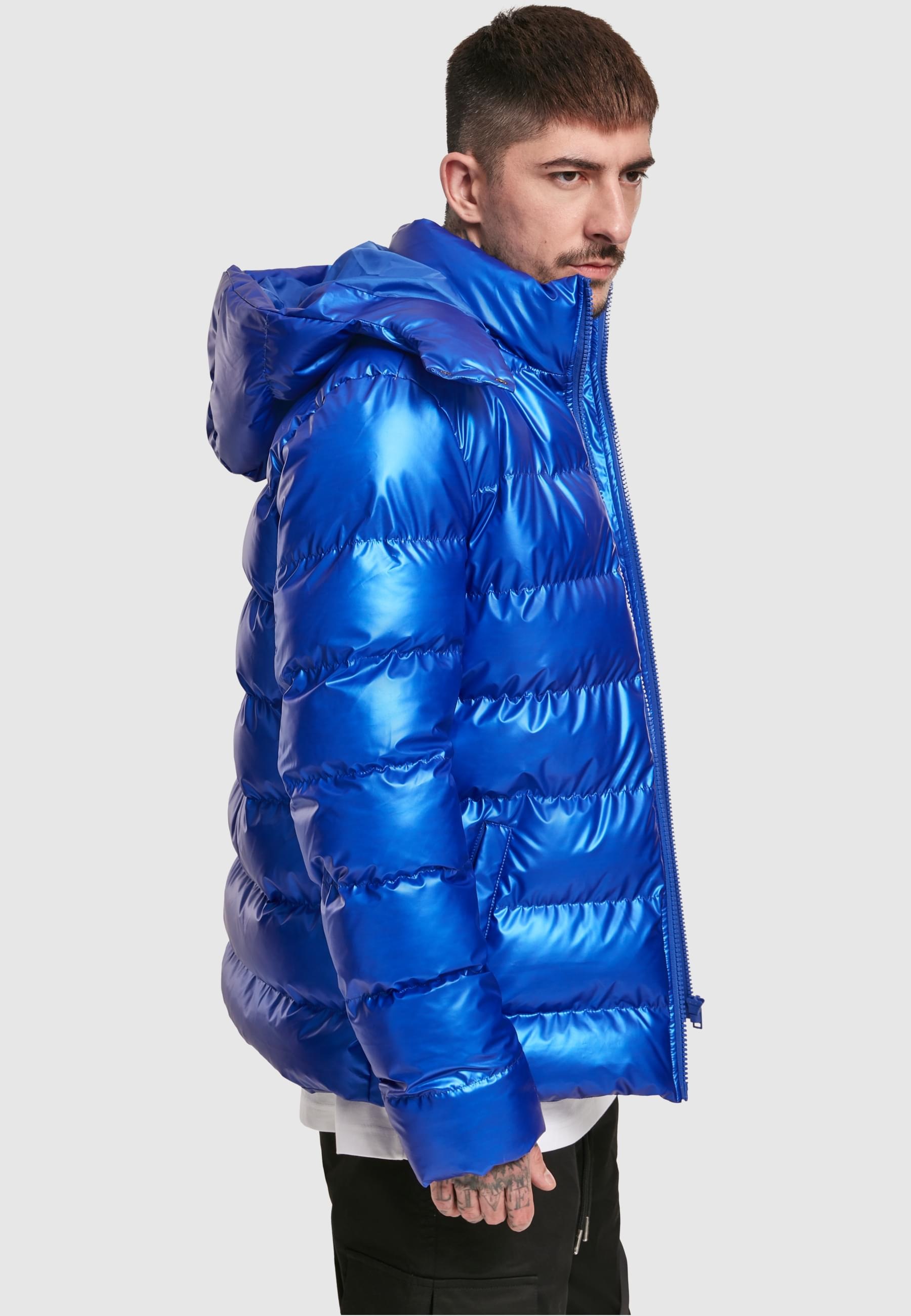 MisterTee Winterjacke »MisterTee Herren NASA Insignia Metallic Puffer Jacket«, (1 St.), ohne Kapuze
