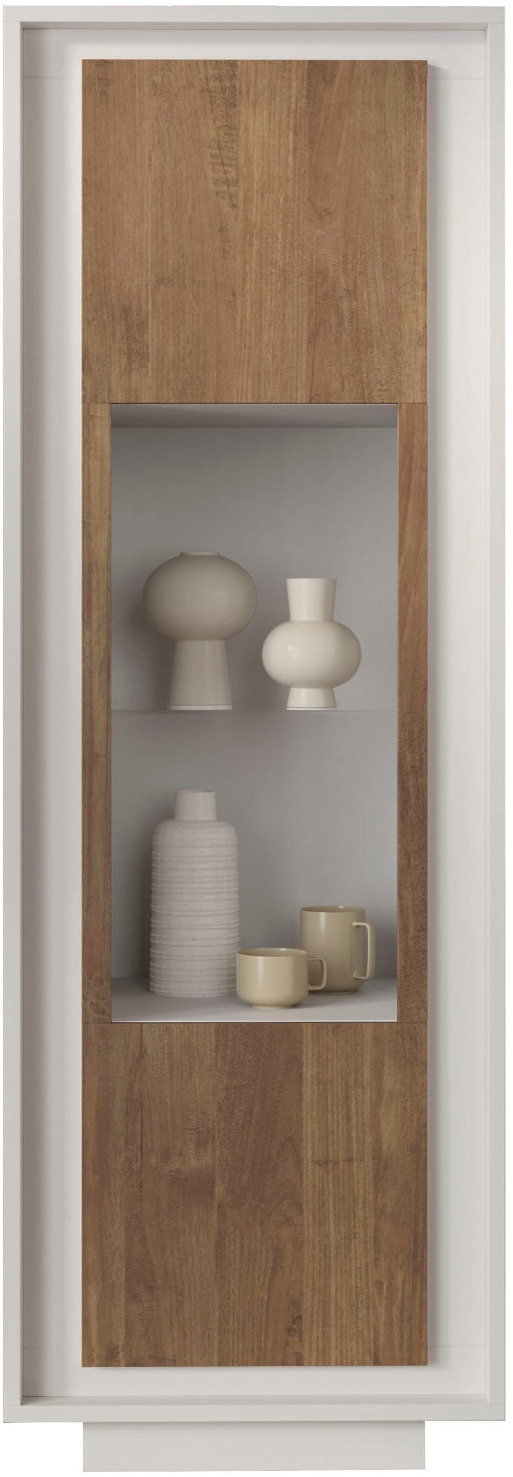 Home affaire Vitrine "Sky, B/H 67/197 cm, Vitrinenschrank/Standvitrine/Glasvitrine, 1 Tür" Softclosing, Korpus & Front 22 mm stark, Rahmen-Optik