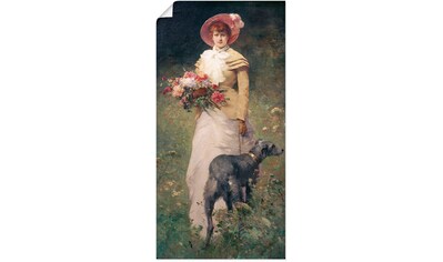 Artland Wandbild »Frau mit Hund«, Portrait, (1 St.), in vielen Größen & Produktarten -... kaufen