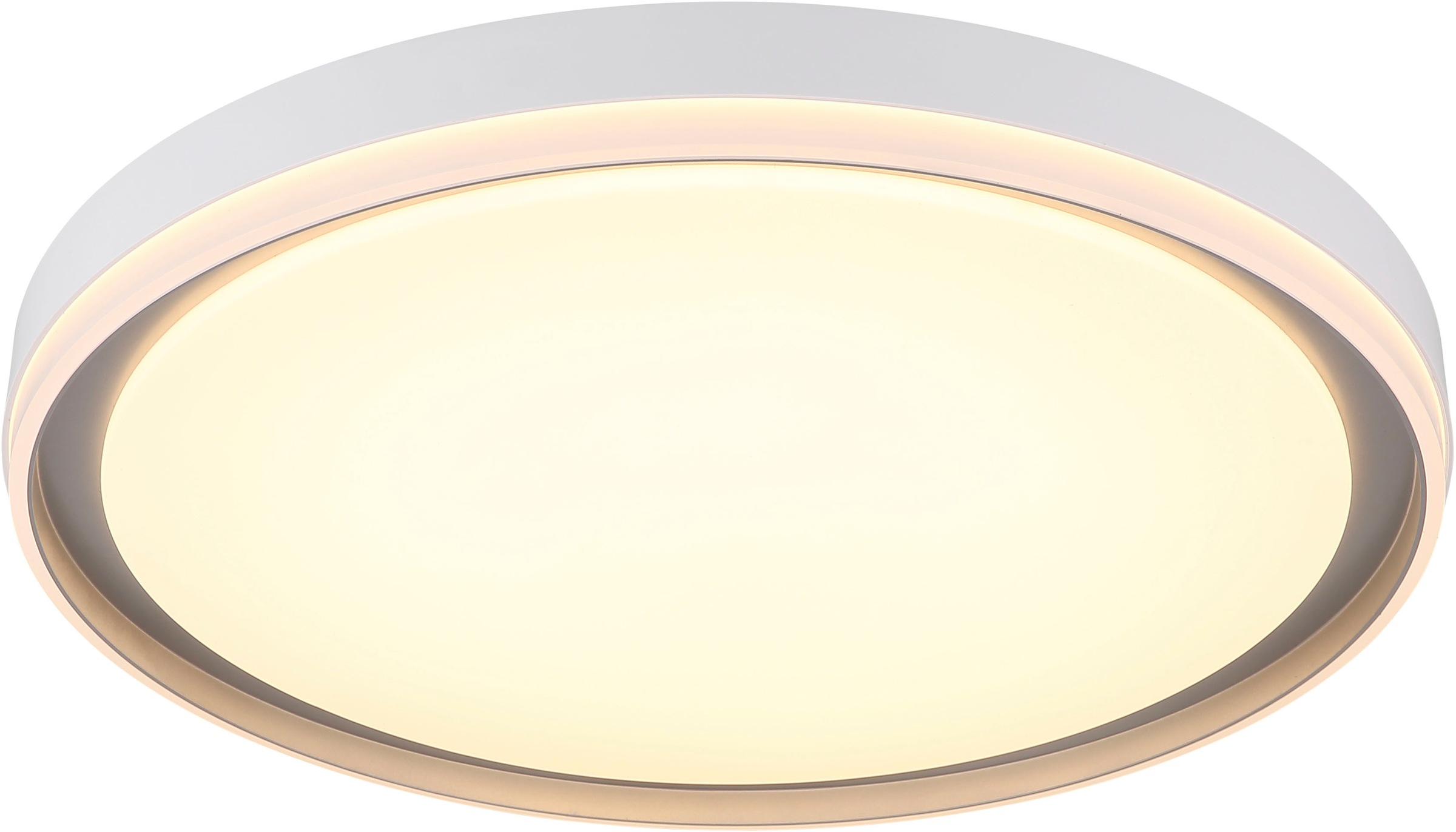 GLOBO LIGHTING Deckenleuchte »JANICE« LED-Modul 1 Stk. Dimmbarer weißer LED-Deckenleuchte mit RGB Farbwechsler