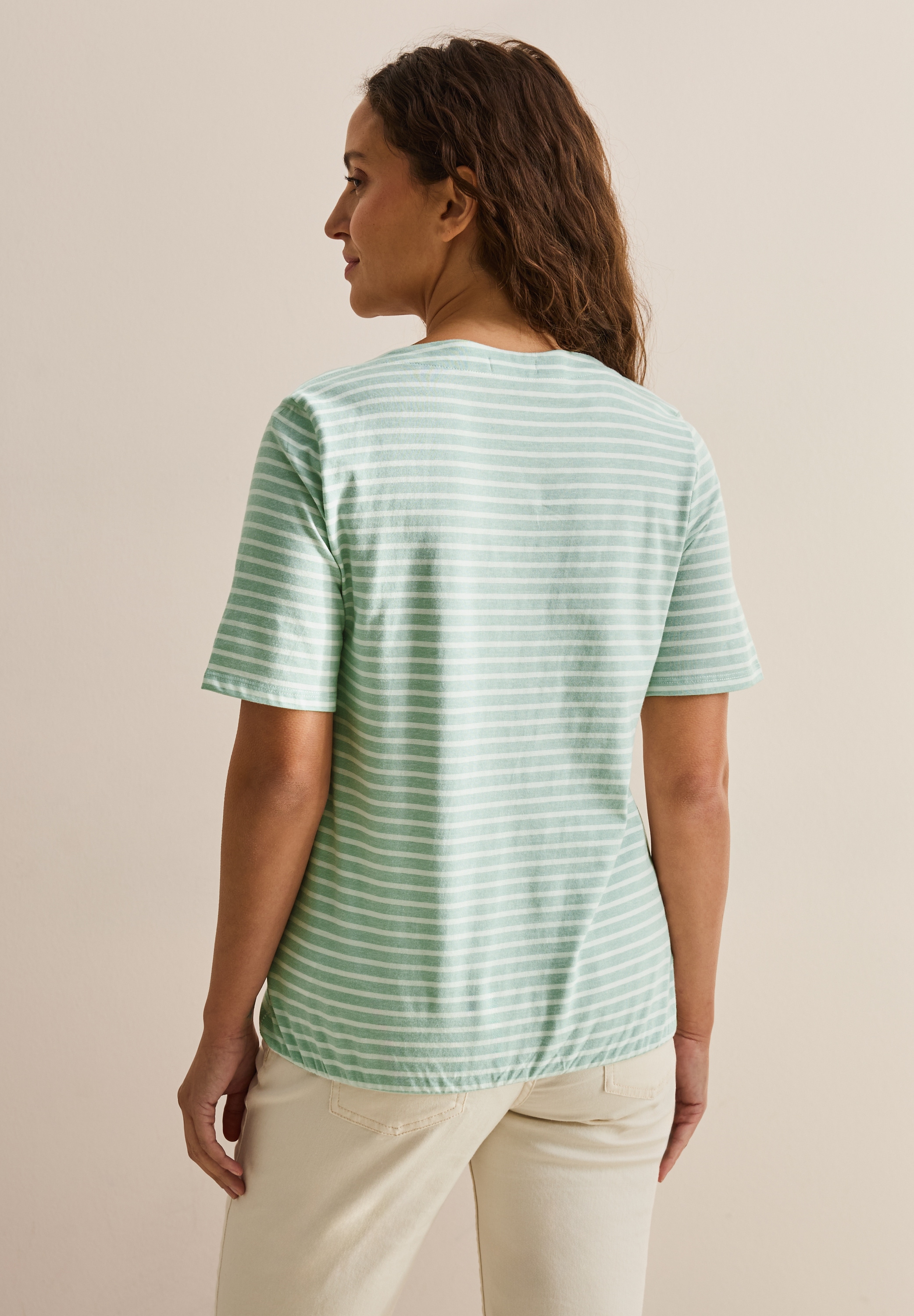 Cecil Rundhalsshirt, aus reiner Baumwolle