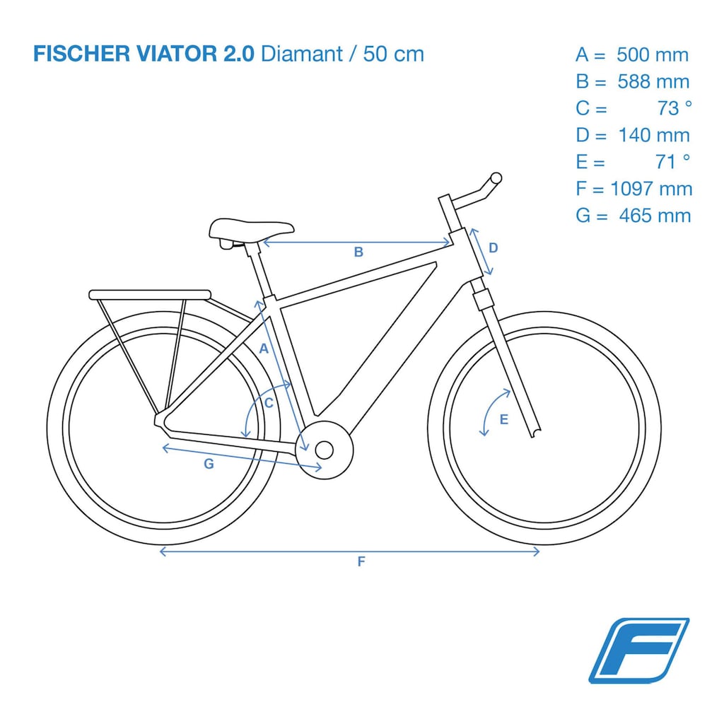 FISCHER Fahrrad E-Bike »VIATOR 2.0 Herren 422«, 8 Gang, Shimano, Acera