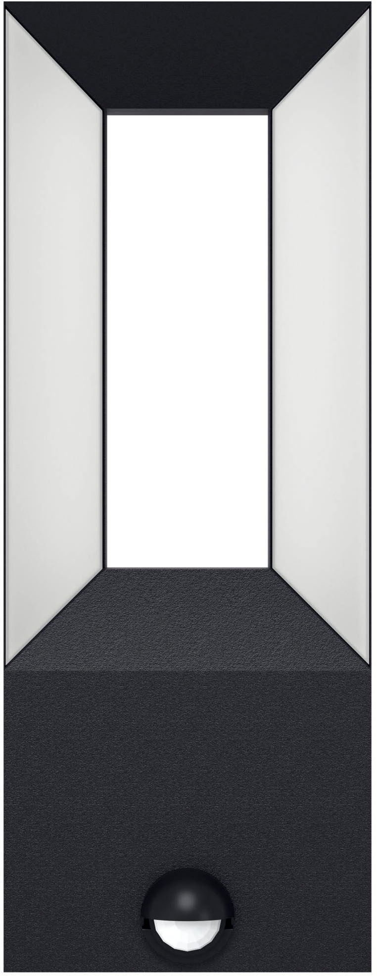 EGLO Wandleuchte »Riforano Wandlampe, Aluminum-Guss und Kunststoff, IP44, Außenleuchte« LED-Modul 1 Stk. Warmweiß Wand-/Deckenleuchte - L11 x H29 x AL9,5 cm - schwarz - 2X5W inkl.