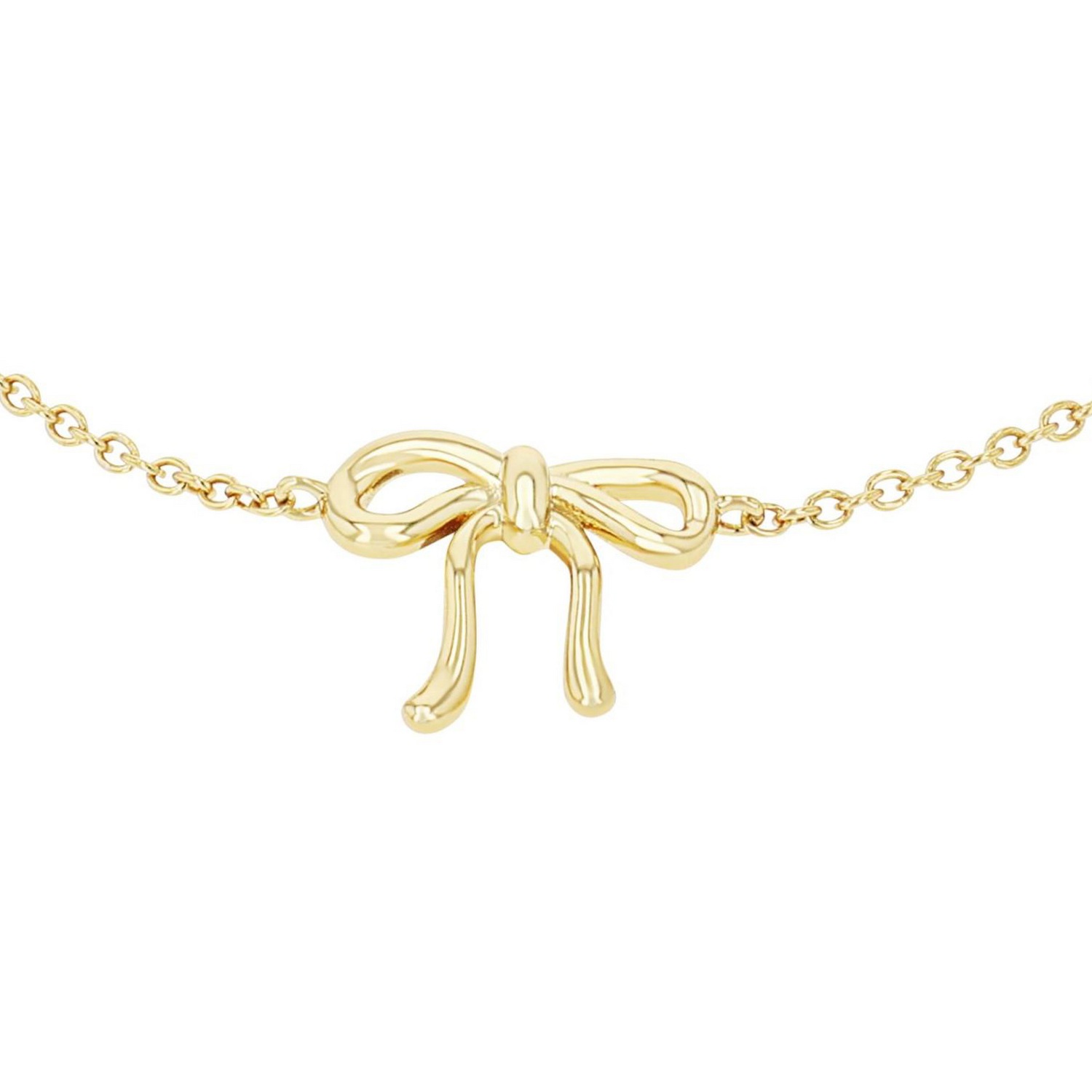 Amor Schleife Armband Sterlingsilber Gelbgold 20cm 2