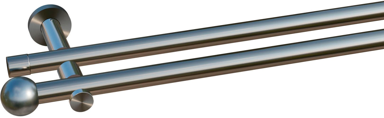 indeko Gardinenstange "Colombes" Ø 20 mm 2 läufig-läufig Wunschmaßlänge Kom günstig online kaufen