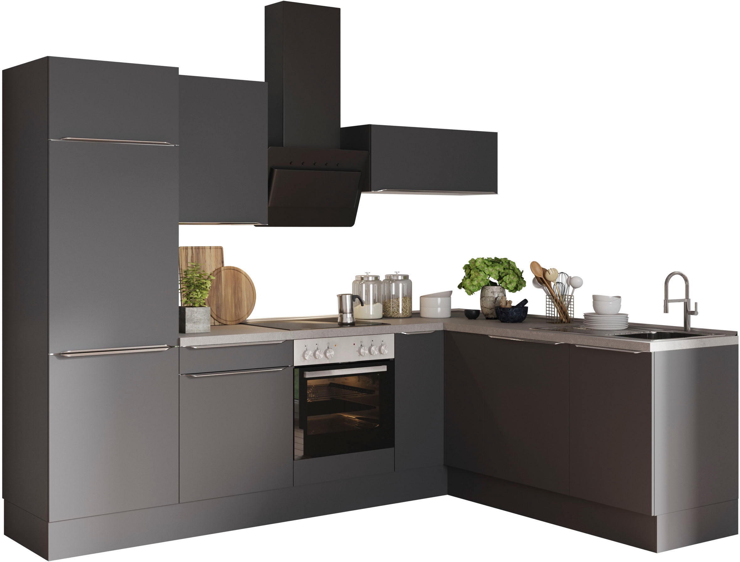 OPTIFIT Winkelküche "Aken Stellbreite 270x200 cm", wahlweise mit E-Geräten günstig online kaufen