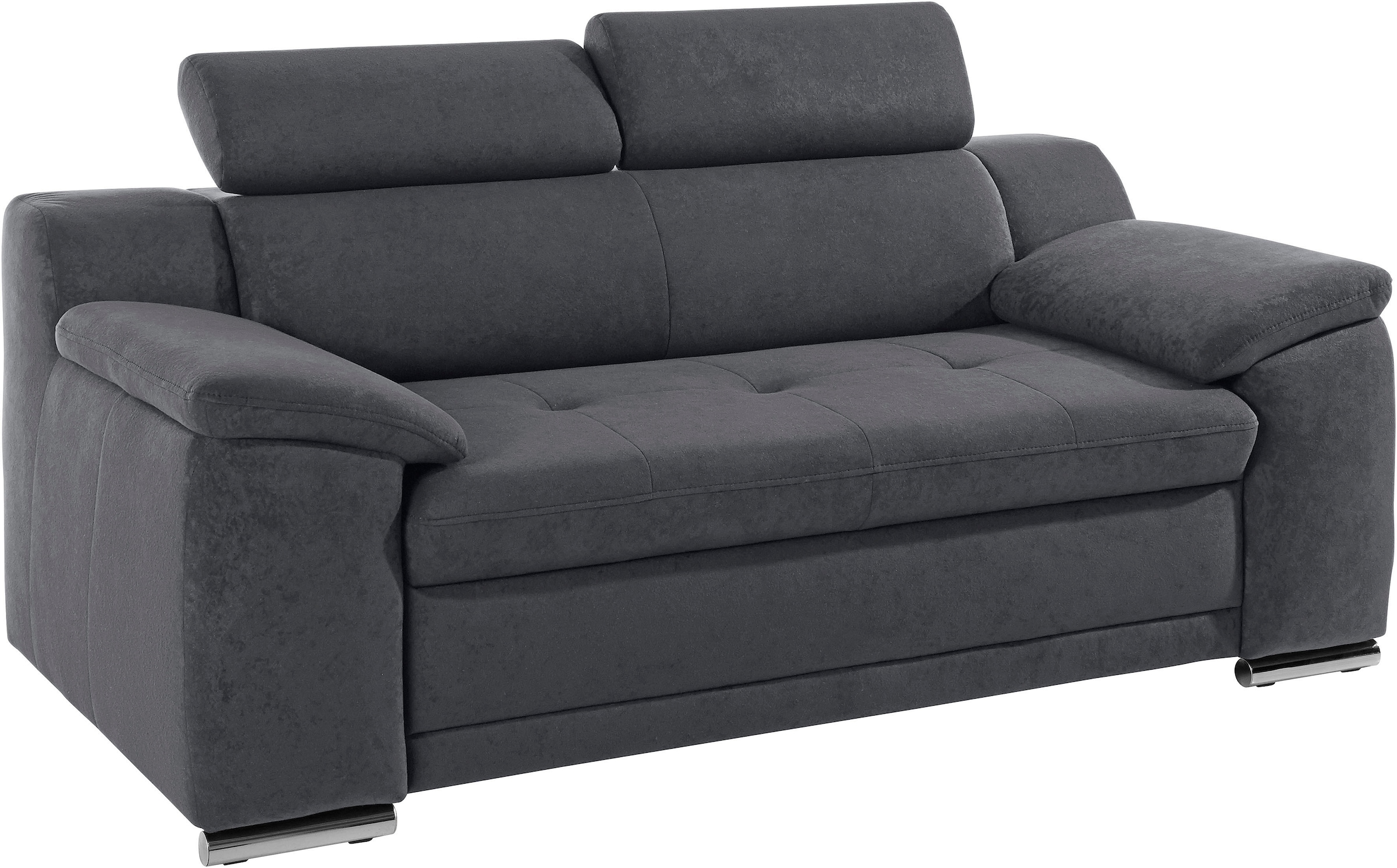 sit&more 2-Sitzer "Andiamo, B: 180 cm, Kopfteilverstellung, komfortable Sitzhöhe 43 cm" Frei im Raum stellbar, hochwertige Verarbeitung, stilvolles Design