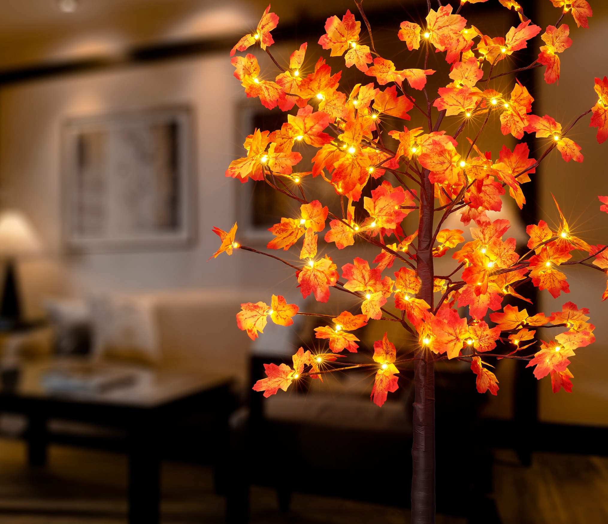 Ahornblättern Herbstbaum »Weihnachtsdeko«, BONETTI | Deko- kaufen 96 flammig-flammig, LED mit Baum BAUR Beleuchteter online