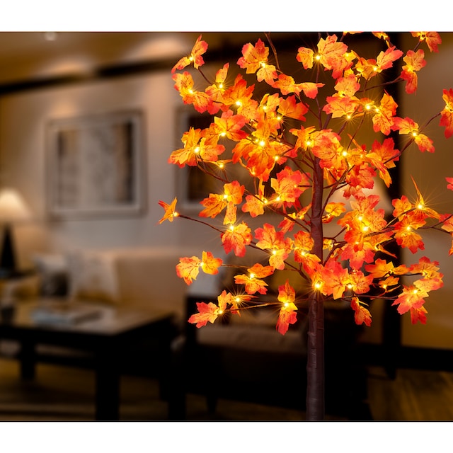 BONETTI LED Baum »Weihnachtsdeko«, 96 flammig-flammig, Beleuchteter Deko-Herbstbaum  mit Ahornblättern online kaufen | BAUR