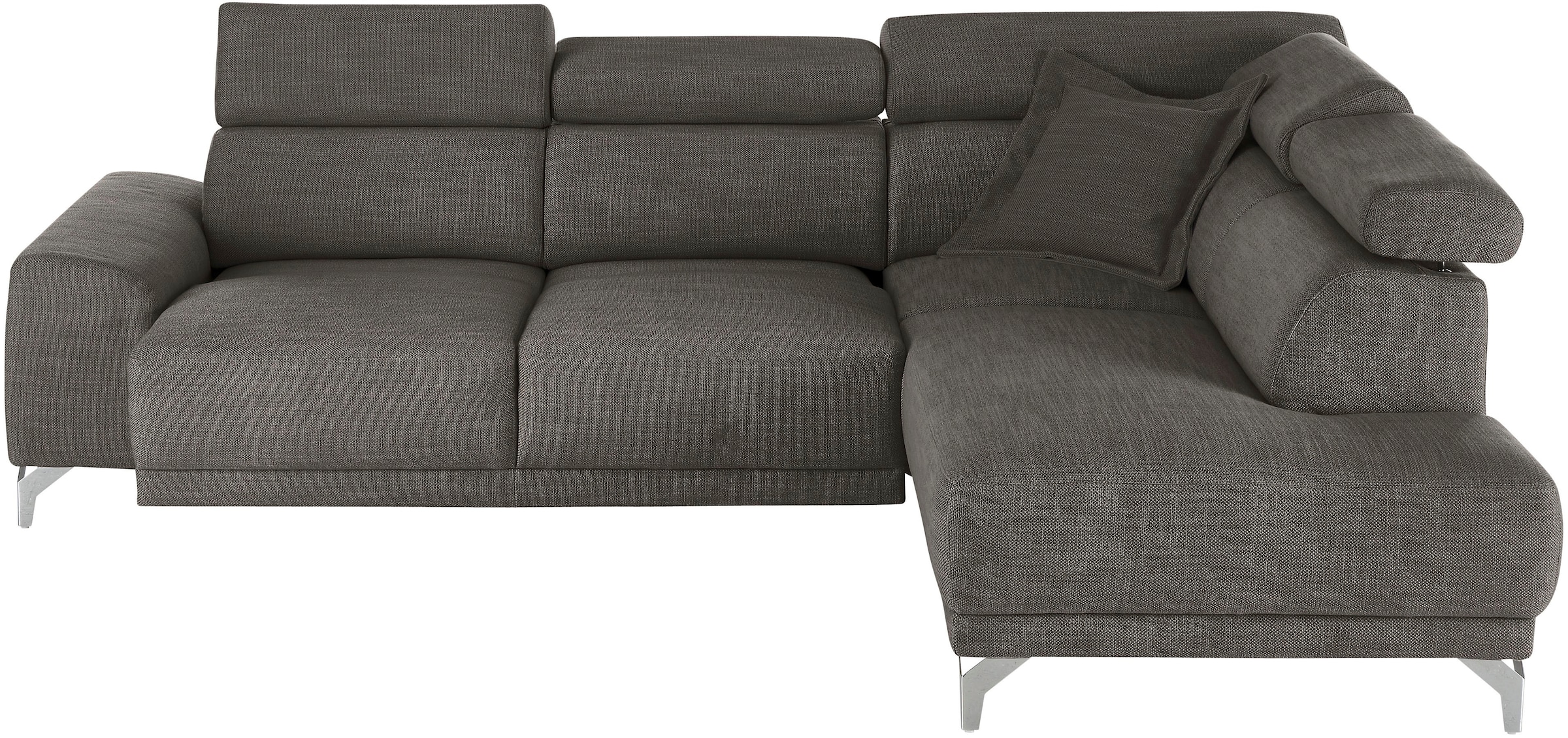3C Candy Ecksofa »Greve Sofa immer mit manuelle Kopfteilverstellungen, modern, elegant«, wahlweise motorischer Sitzvorzug, bequem und zeitlos, L-Form