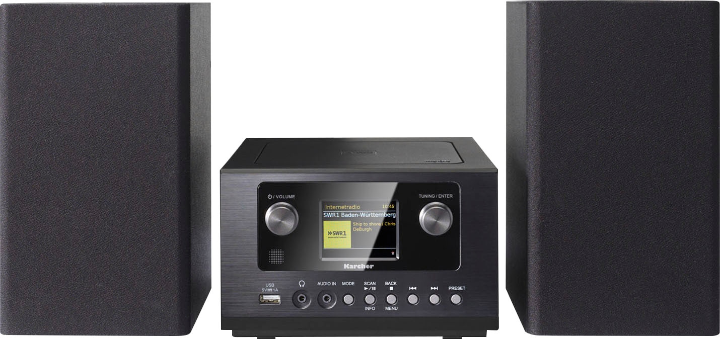 Stereoanlage RDS-UKW 6490DI«, 10 W) | Karcher (Bluetooth-WLAN mit RDS Digitalradio mit BAUR »MC (DAB+)-Internetradio-FM-Tuner