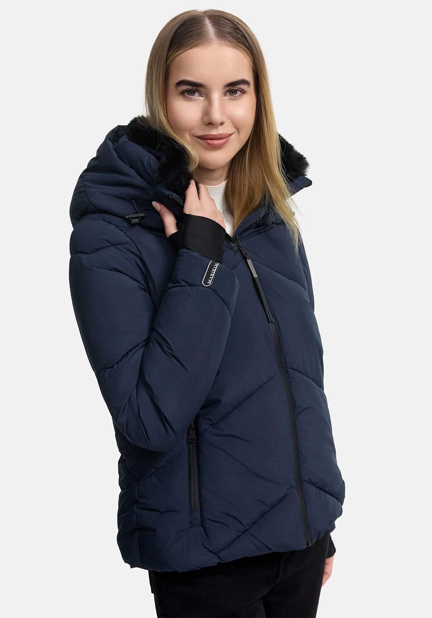 Thumbnail - Marikoo Winterjacke "Simaraa", mit abnehmbarem Kunstfellkragen