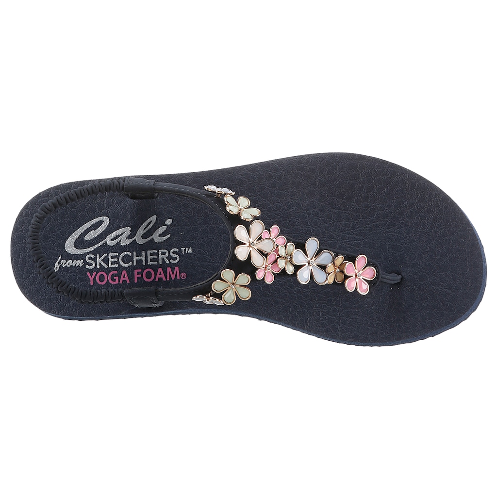 Skechers Sandale »MEDITATION-GLASS DAISY«, Sommerschuh, Sandalette, Riemchensandale, mit Yoga Foam