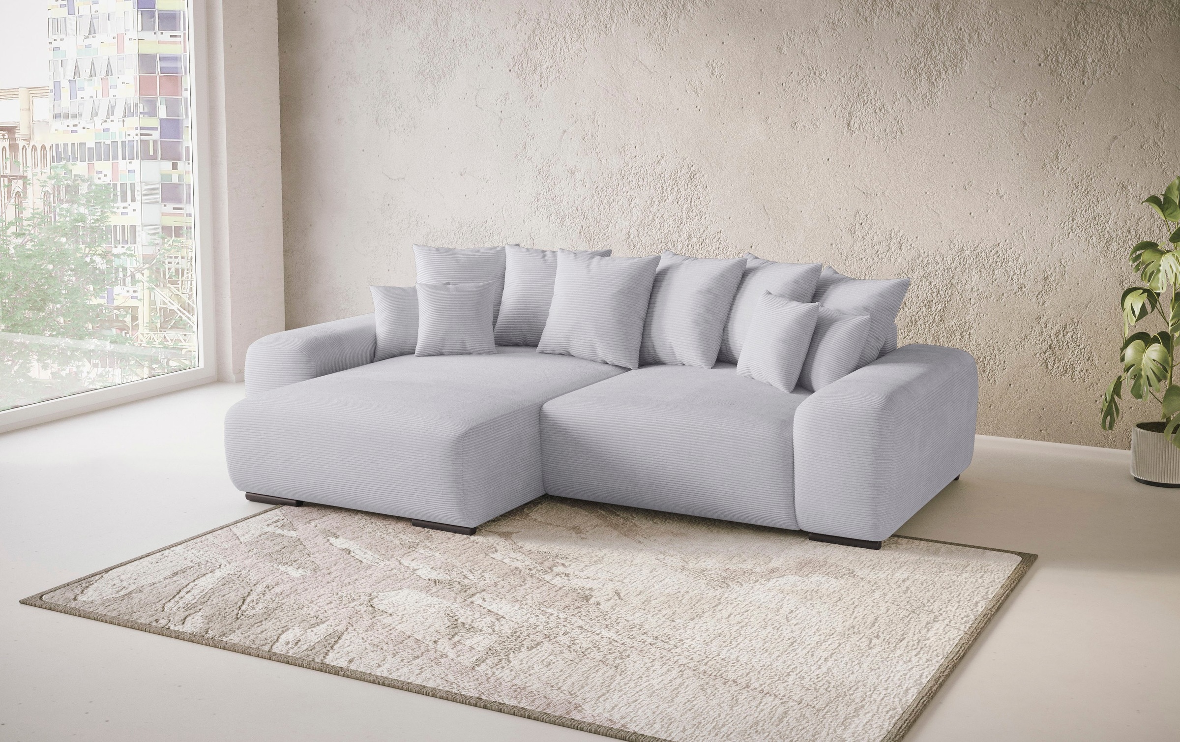 Mr. Couch Ecksofa »Sundance L-Form«, Dauerschläfer mit EasyBett-Schlaffunktion, Bettkasten
