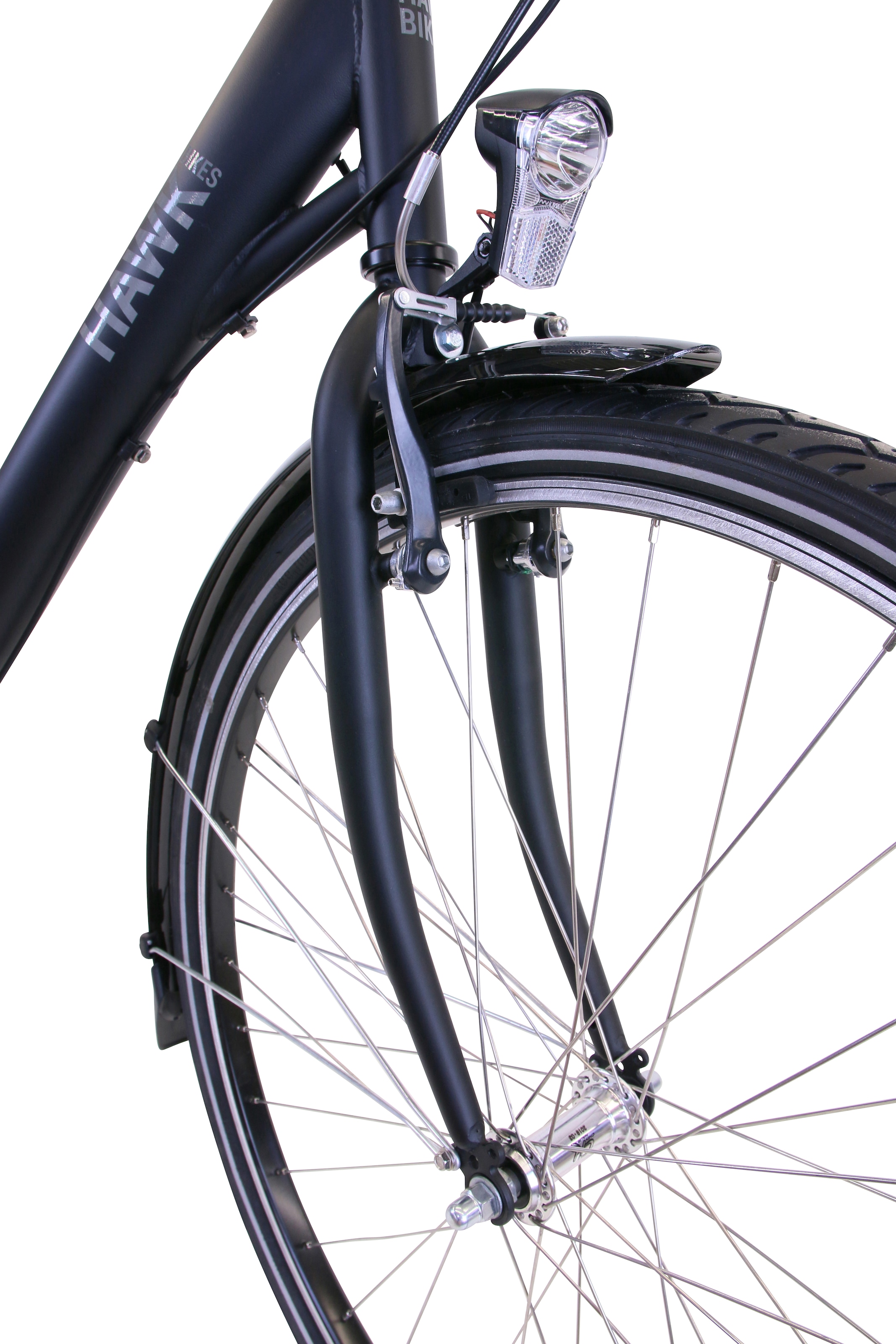 HAWK Bikes Cityrad »HAWK City Wave Premium Plus Black«, 3 Gang, Shimano, Nexus Schaltwerk
