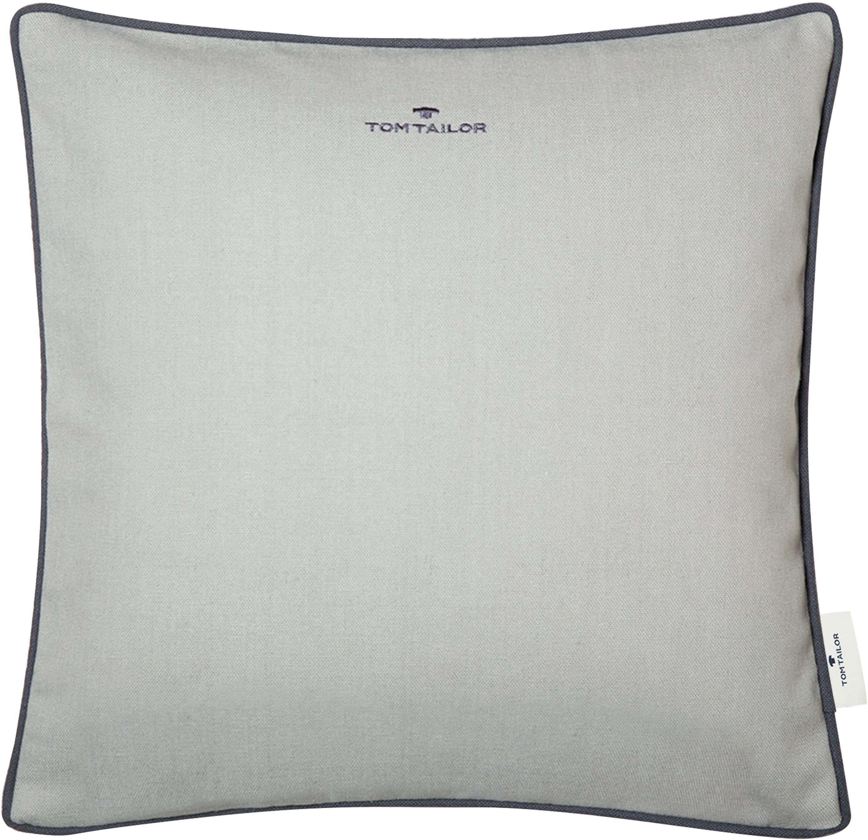 TOM TAILOR HOME "Dove Signature" mit Paspel, Kissenhülle ohne Füllung, 1 Stück