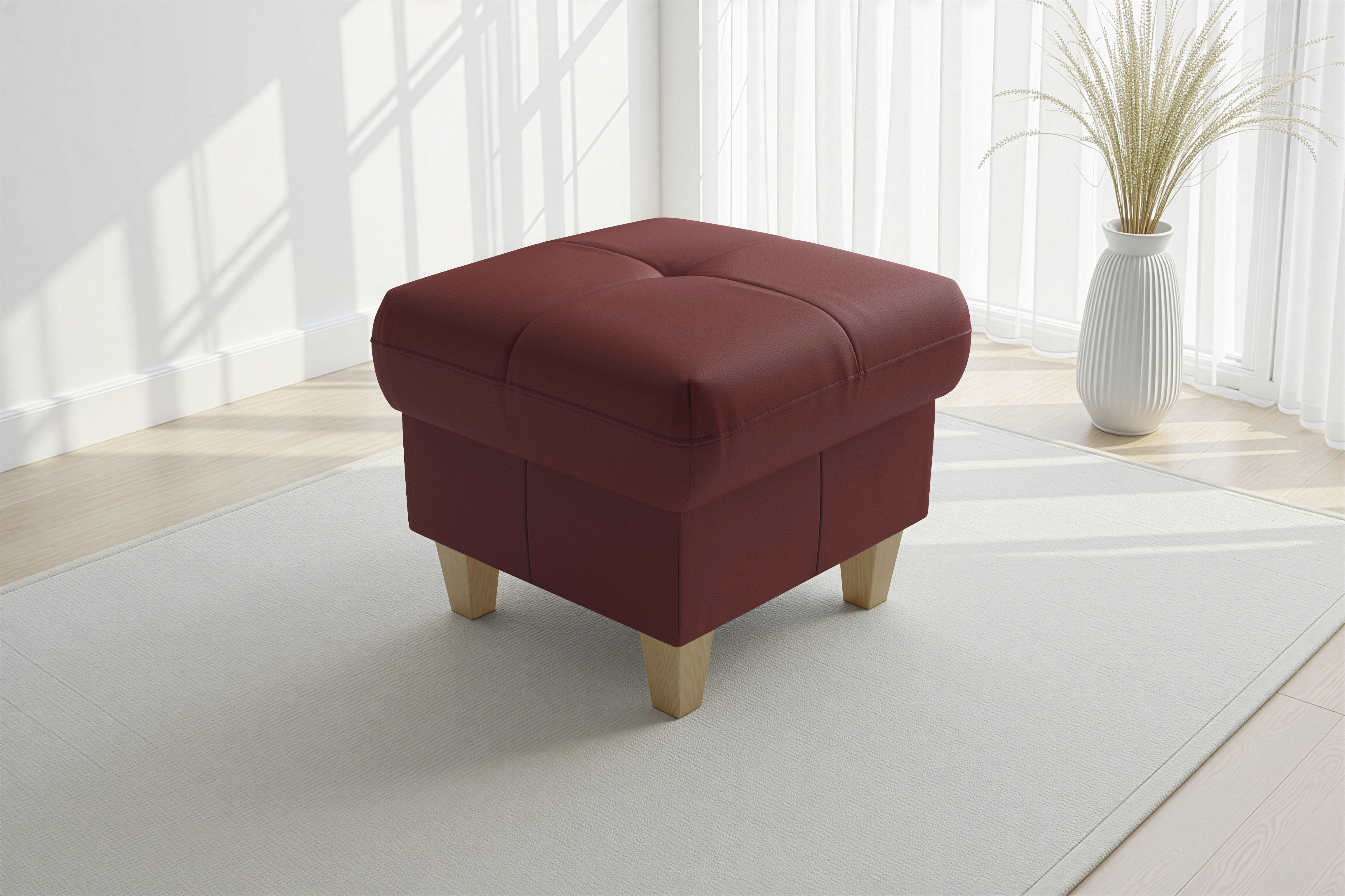 sit&more Polsterhocker "Pamela, Leder, B: 58 cm" 1 Stk. tlg. mit praktischen Stauraum, hochwertige Qualität, verschiedene Farben
