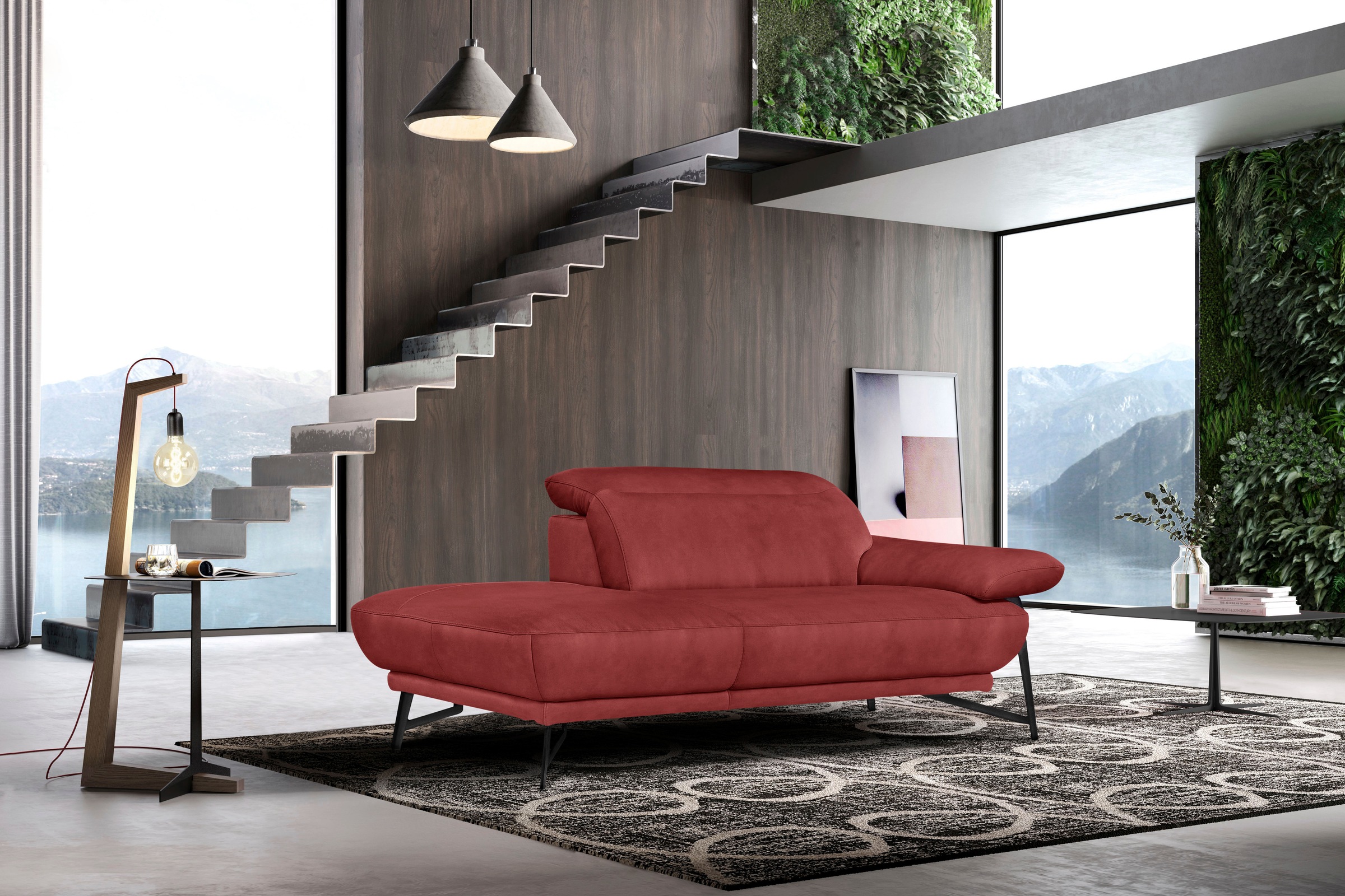 Egoitaliano Sofa "Anais, Design mit hohem Sitzkomfort, Fußfarbe schattengra günstig online kaufen