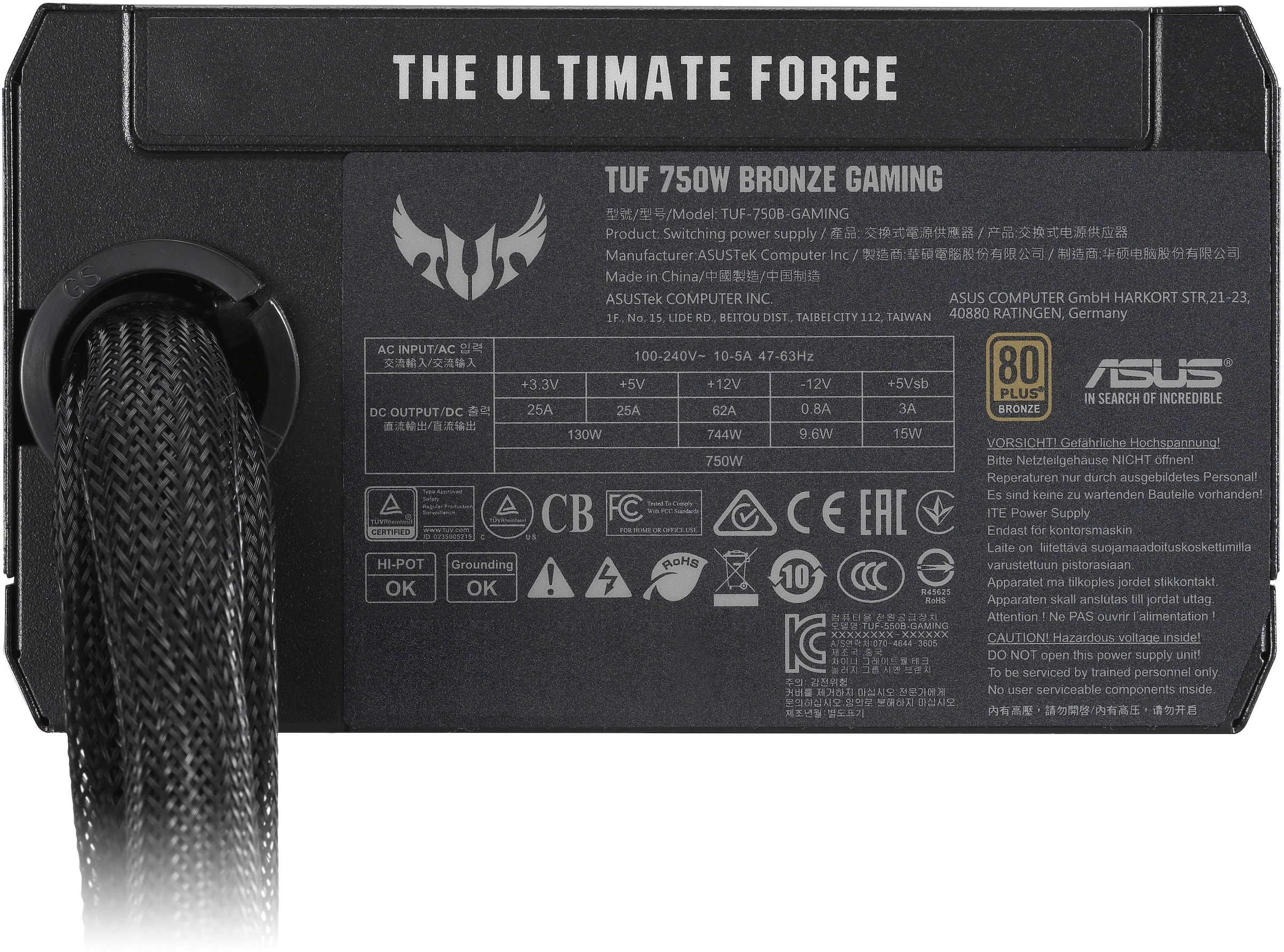 Asus PC-Netzteil »TUF Gaming 750W Bronz«