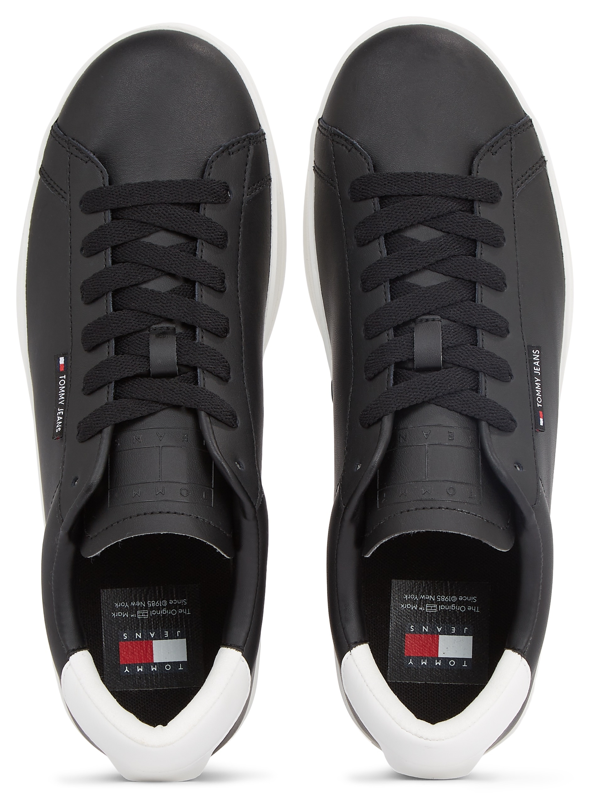 Tommy Jeans Sneaker »TJM LEATHER LOW CUPSOLE«, mit Label, Freizeitschuh, Halbschuh, Schnürschuh