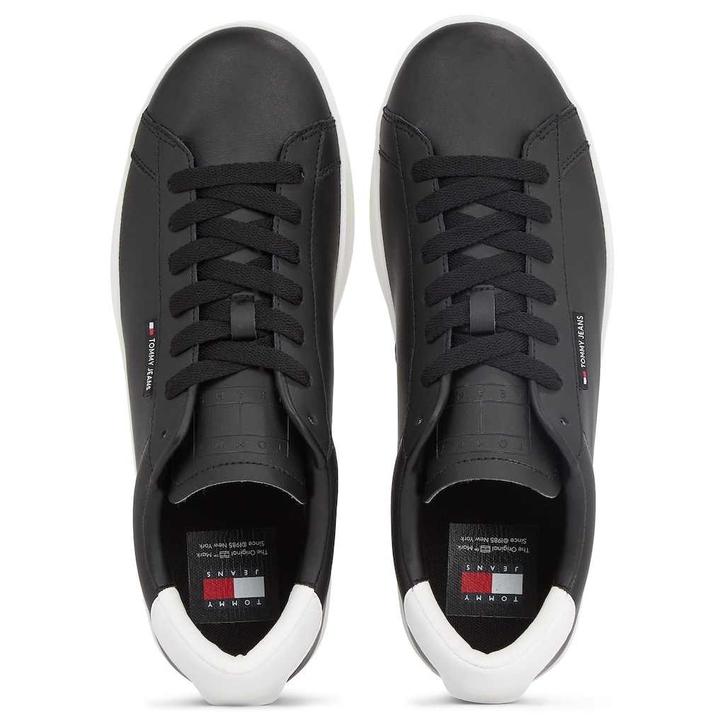 Tommy Jeans Sneaker »TJM LEATHER LOW CUPSOLE«, mit Label, Freizeitschuh, Halbschuh, Schnürschuh