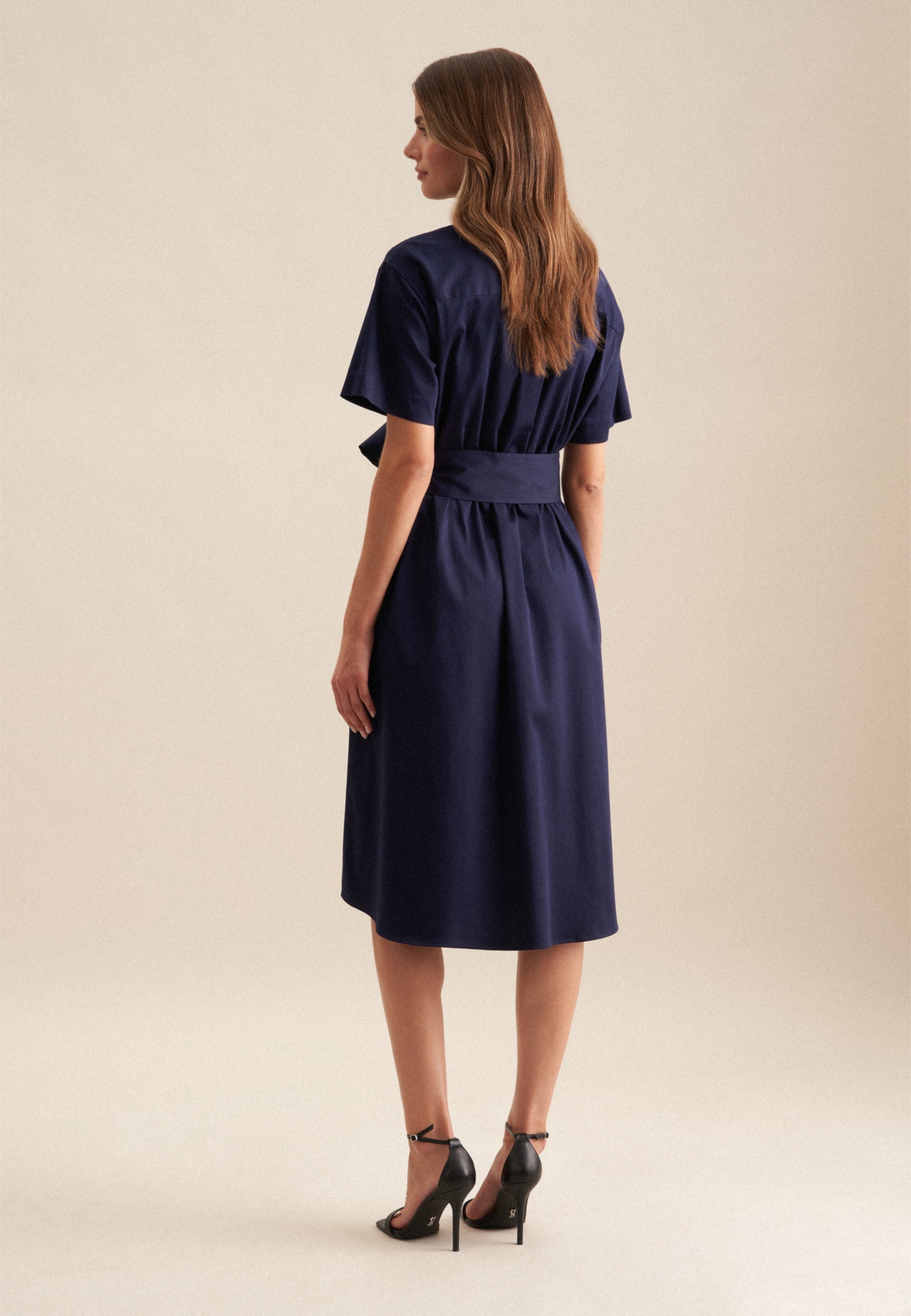 seidensticker Sommerkleid "Schwarze Rose" 1/2 Kragen Uni günstig online kaufen