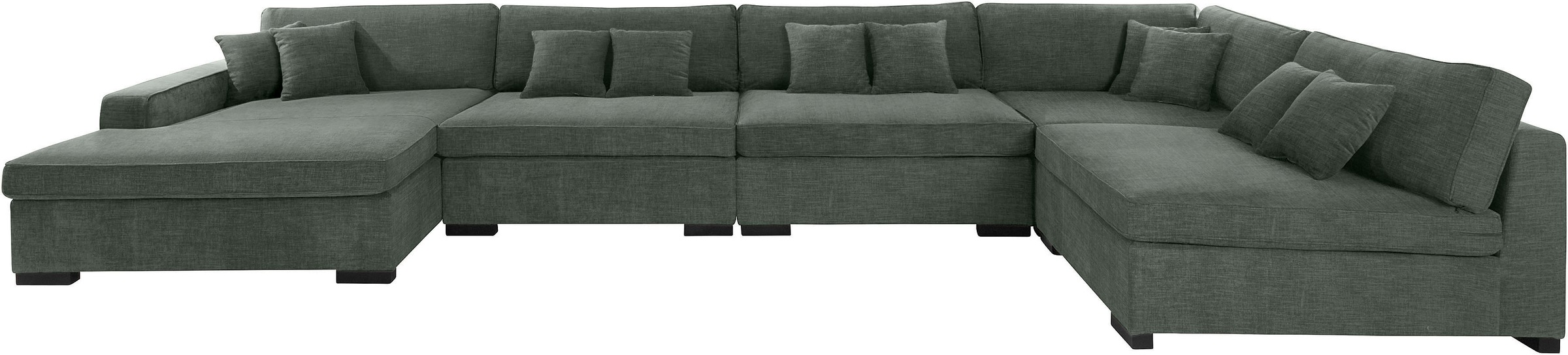 Home affaire Wohnlandschaft "Skara XXL U-Form", Lounge-Sofa XXL mit Federke günstig online kaufen