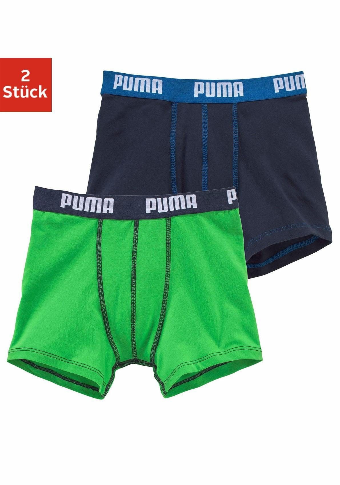 PUMA Boxer, (Packung, 2 St.), aus elastischer Baumwolle für Jungen