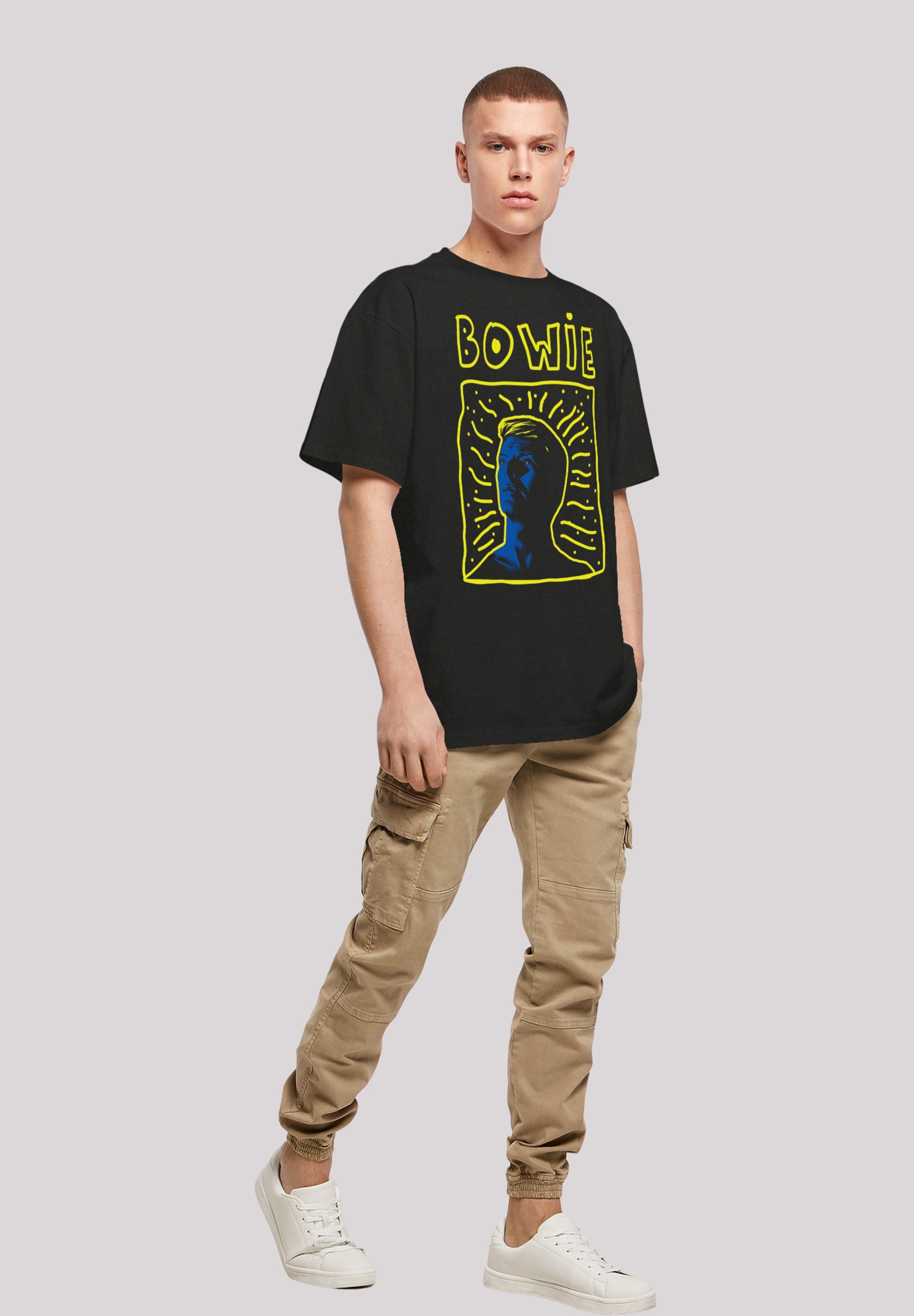 F4NT4STIC T-Shirt »David Bowie Rock Music Band 90s Frame«, Print