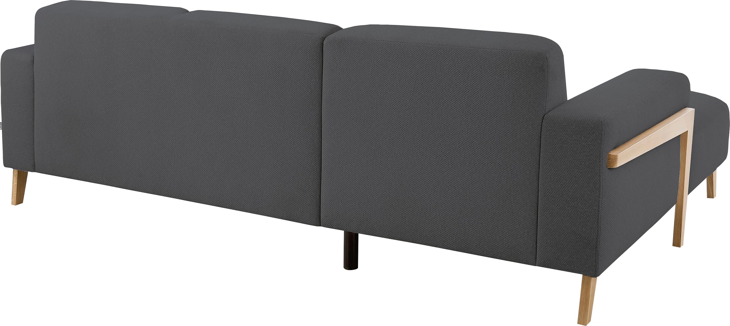 exxpo - sofa fashion Ecksofa »Starr, modern und klassisches Design, hochwertige Verarbeitung, bequem«, L-Form, wahlw. elektrische Sitztiefenverstellung, Massivholzfüße