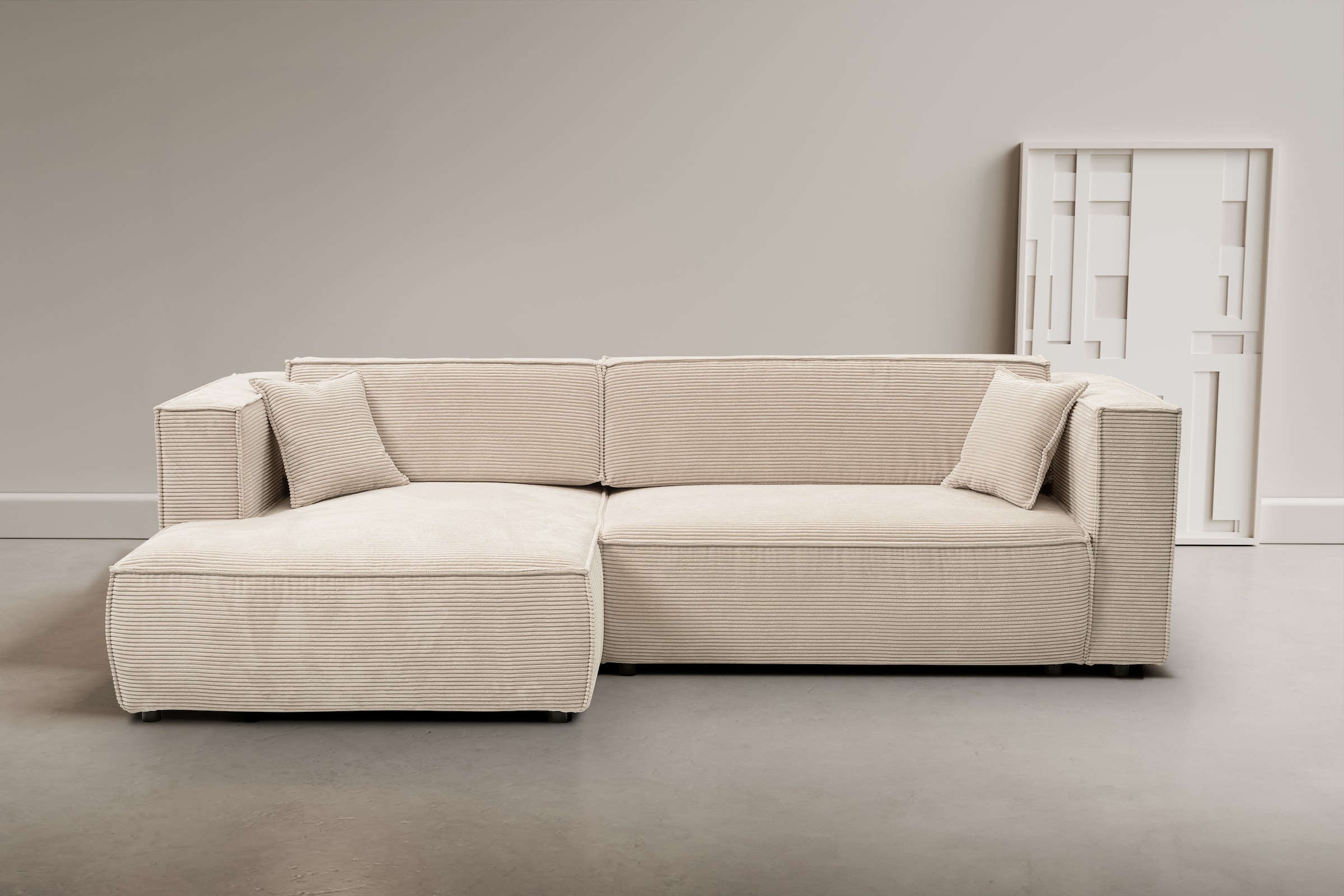 WERK2 Ecksofa "Atlanta-New, modernes Design, Stellmaße 280x147cm, L-Form, K günstig online kaufen