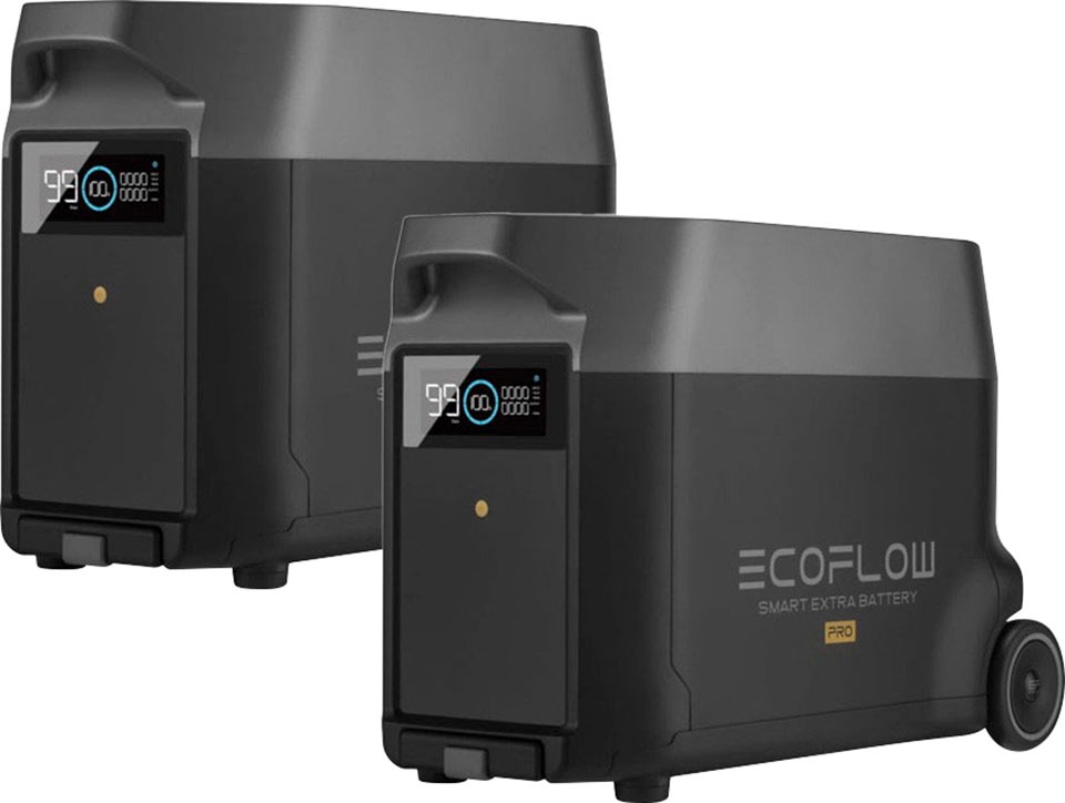 Ecoflow Solaranlage »Delta Pro Powerstation mit 2 x Offgridtec 440W Solarmodul«, (Spar-Set), mit 2x 3,6kWh Zusatzbatterie und Smart Home Panel, Plug and play