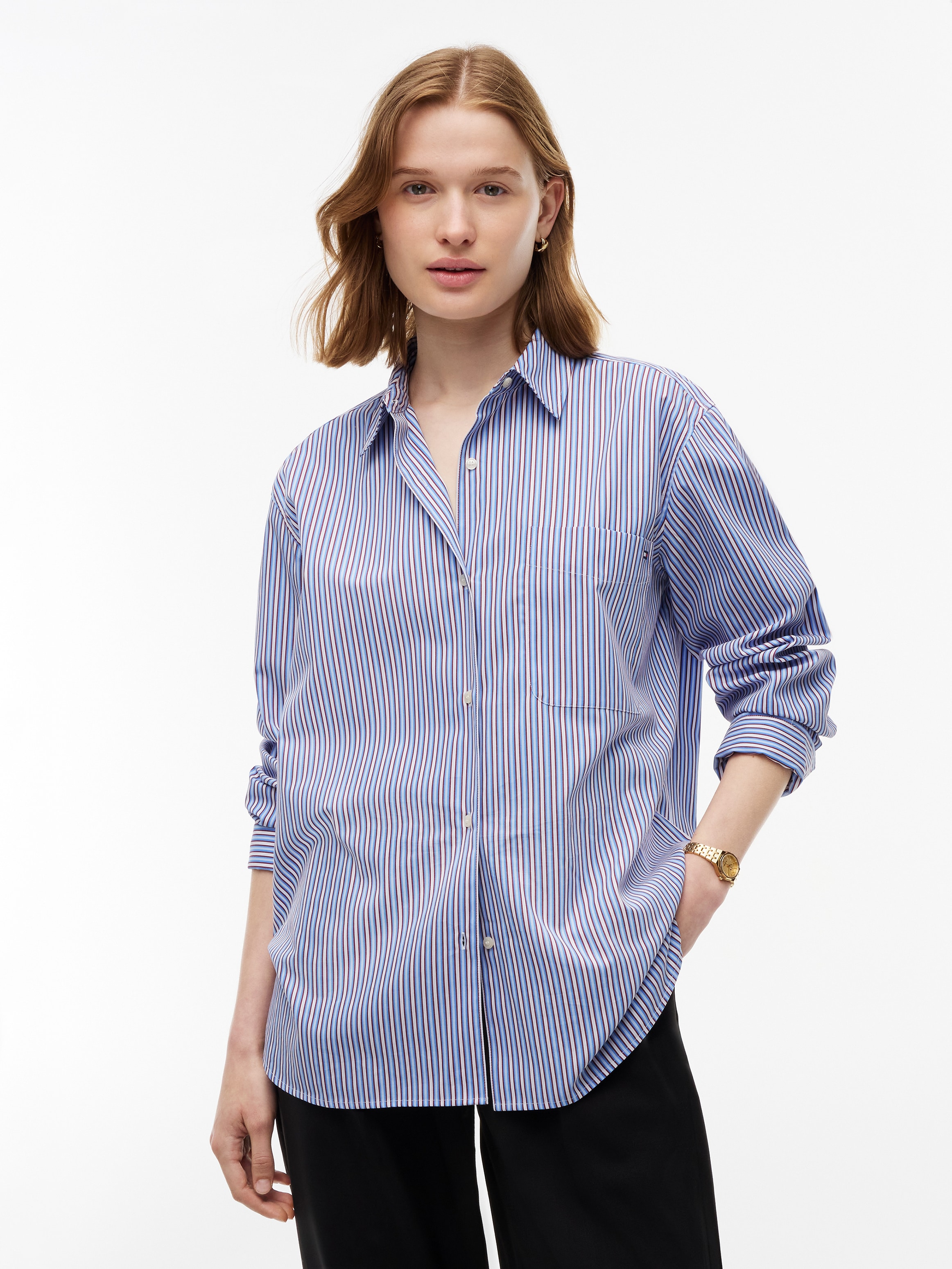 Tommy Hilfiger "ESS POPLIN EASY FIT SHIRT" Baumwolle