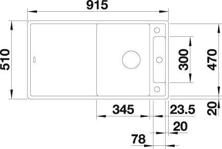 Blanco Granitspüle »AXIA III 5 S«, aus SILGRANIT®, inkl. Esche-Compound-Brückenschneidbrett