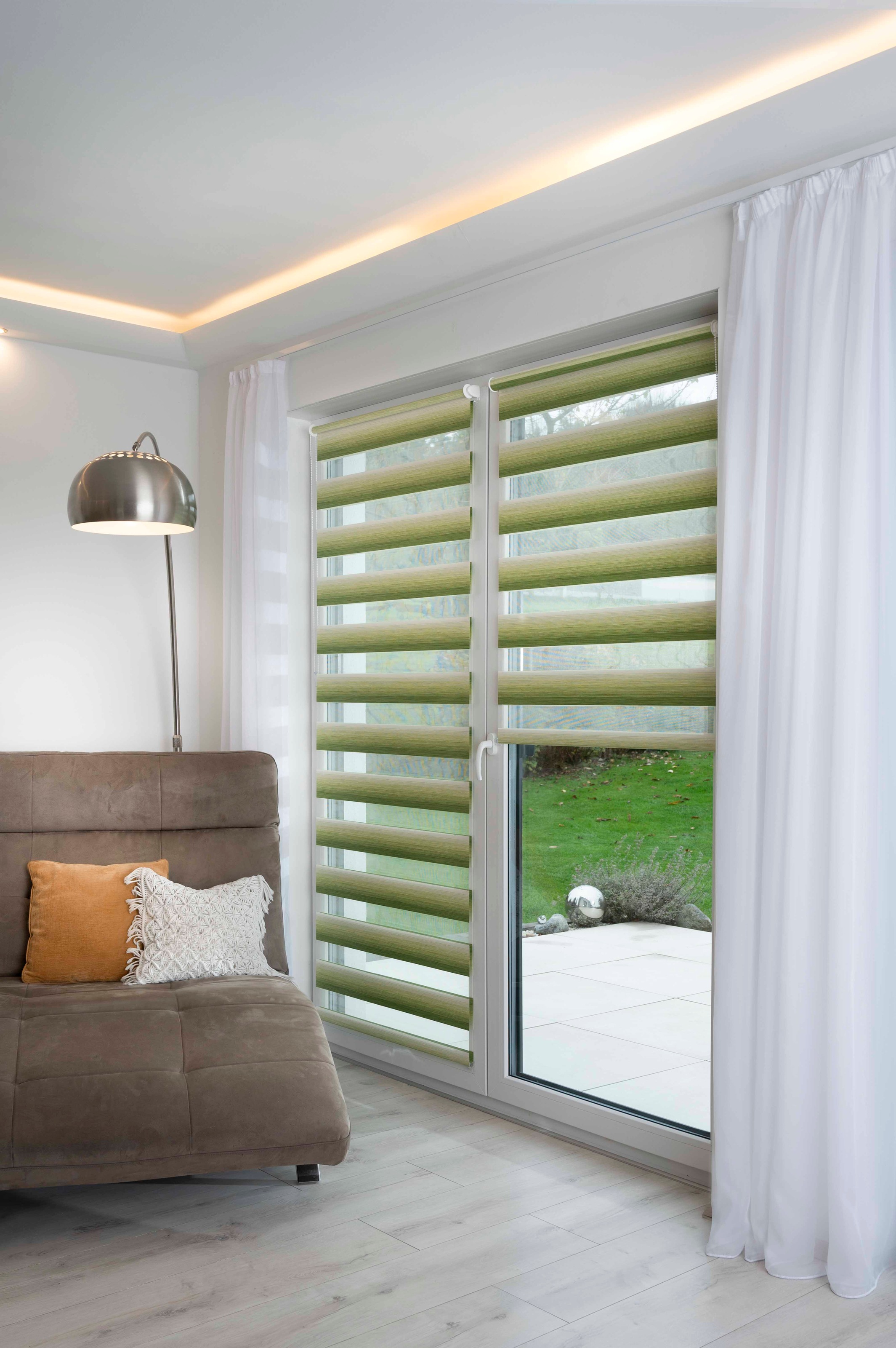 K-HOME Doppelrollo »mit schönen Farbverlauf« Lichtschutz ohne Bohren freihängend