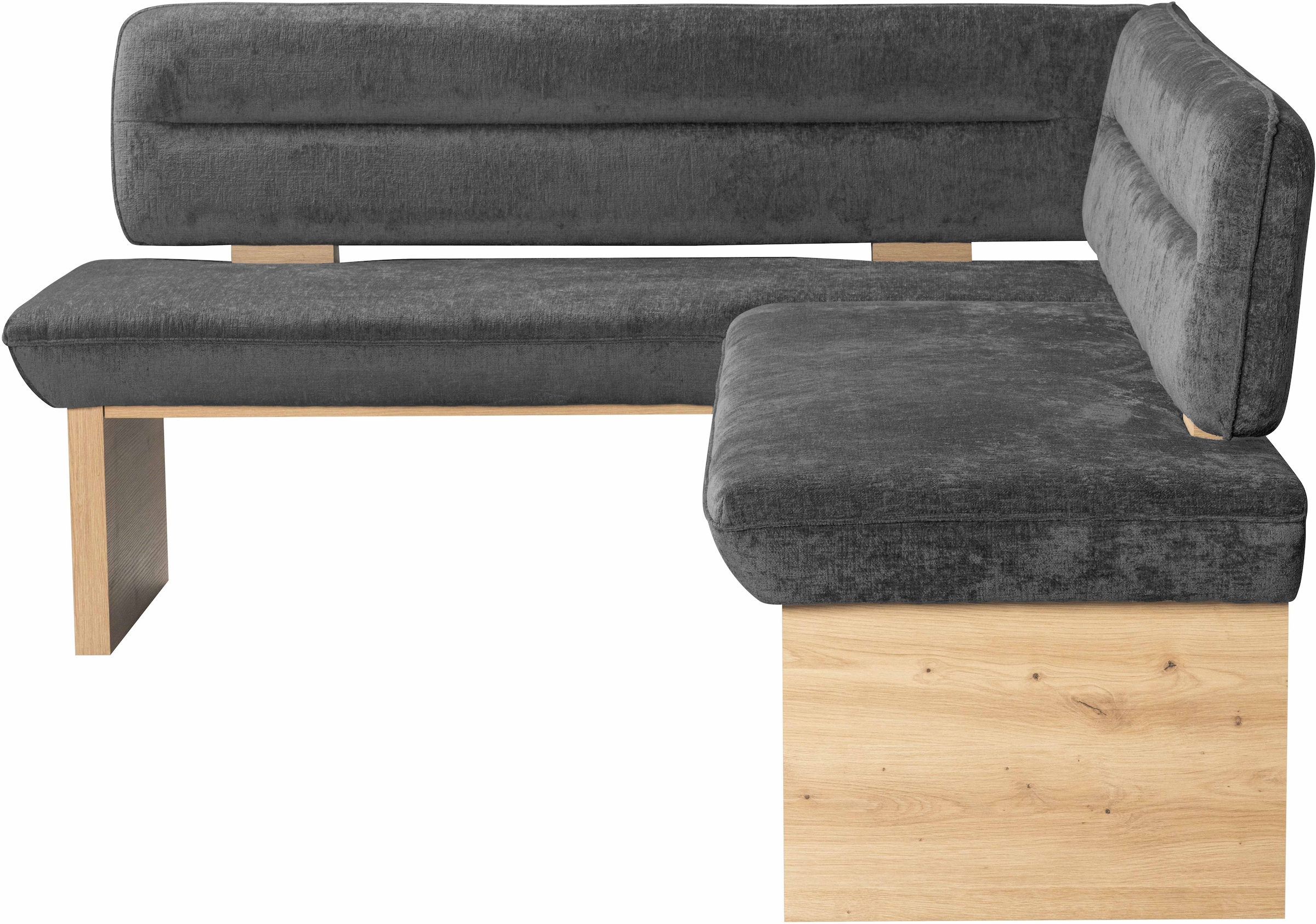 Home affaire Eckbankgruppe »Louise + Miles Essecke Sitzgruppe Eckbank Küchenbank«, (Set, 4 tlg., 4er), Sitzgruppe Esszimmer Stühle Tisch und Bank bequem gepolstert