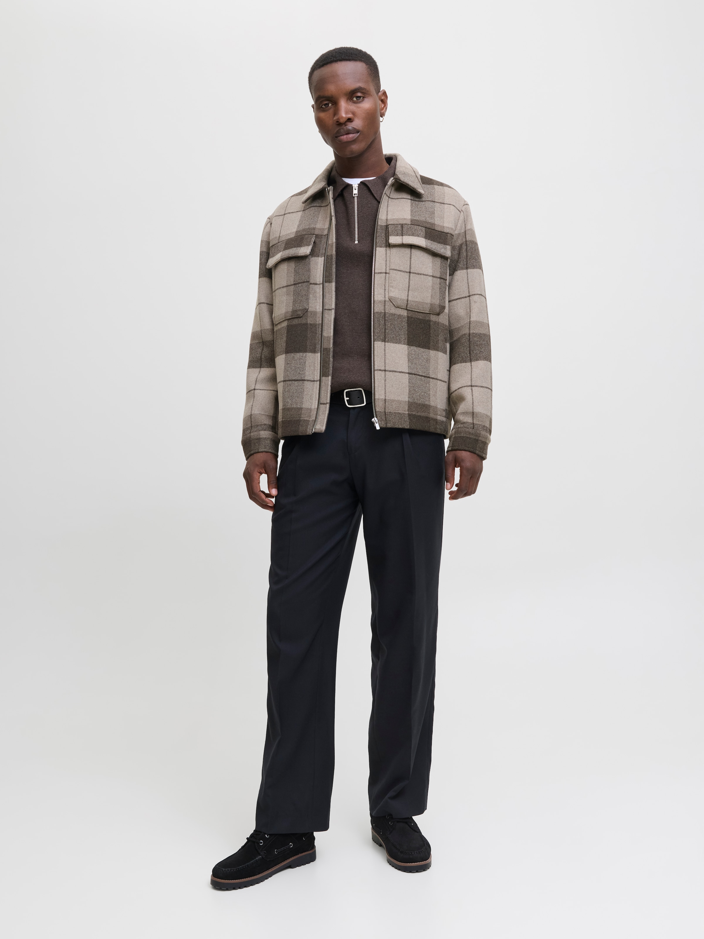 Jack & Jones Wolljacke »JPRCCRUSSEL WOOL BLEND JACKET SN« ohne Kapuze