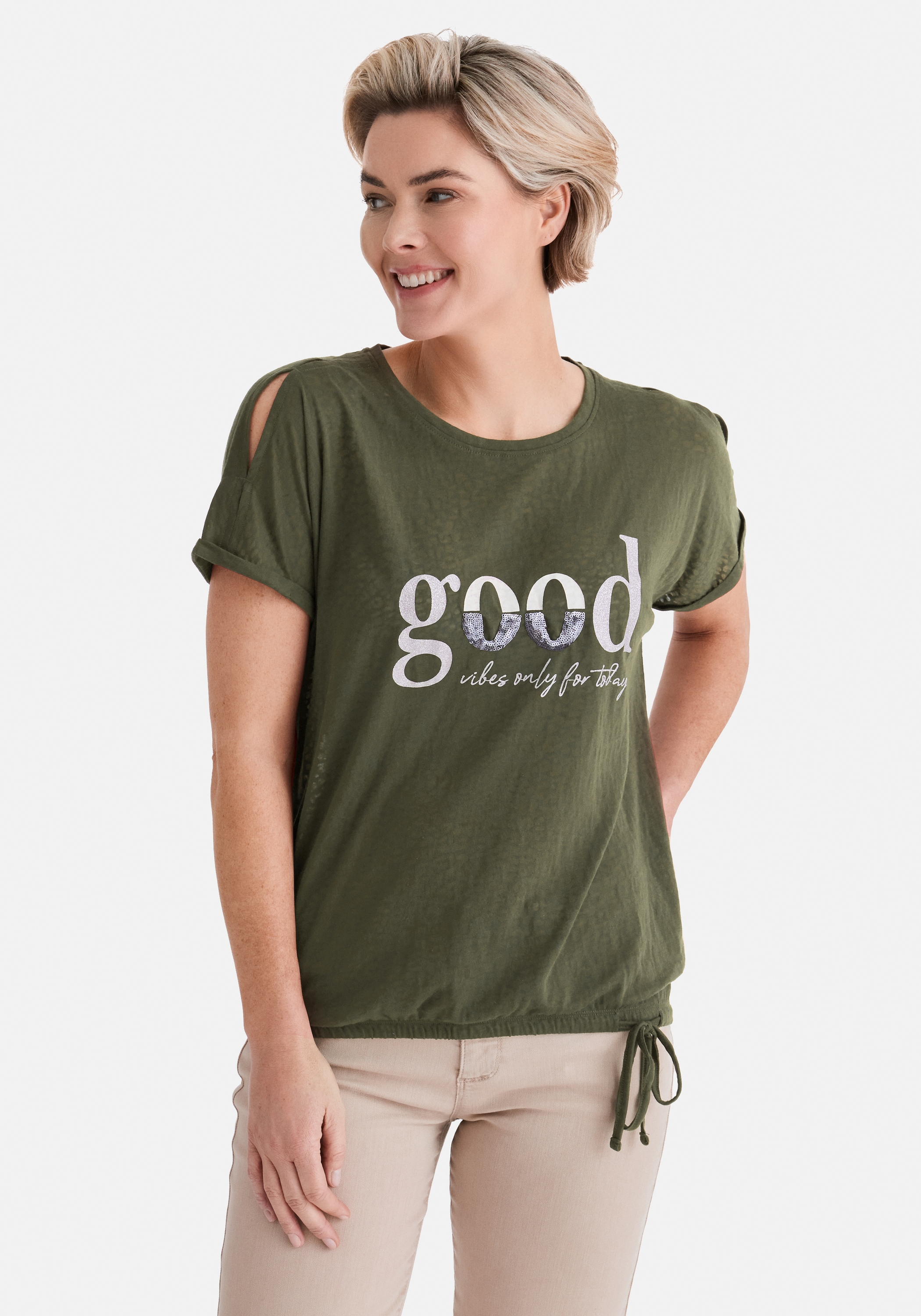 STOOKER WOMEN "STCLEA Print T-Shirt" Regular Fit T-Shirt Spitzen- Shirt für Damen