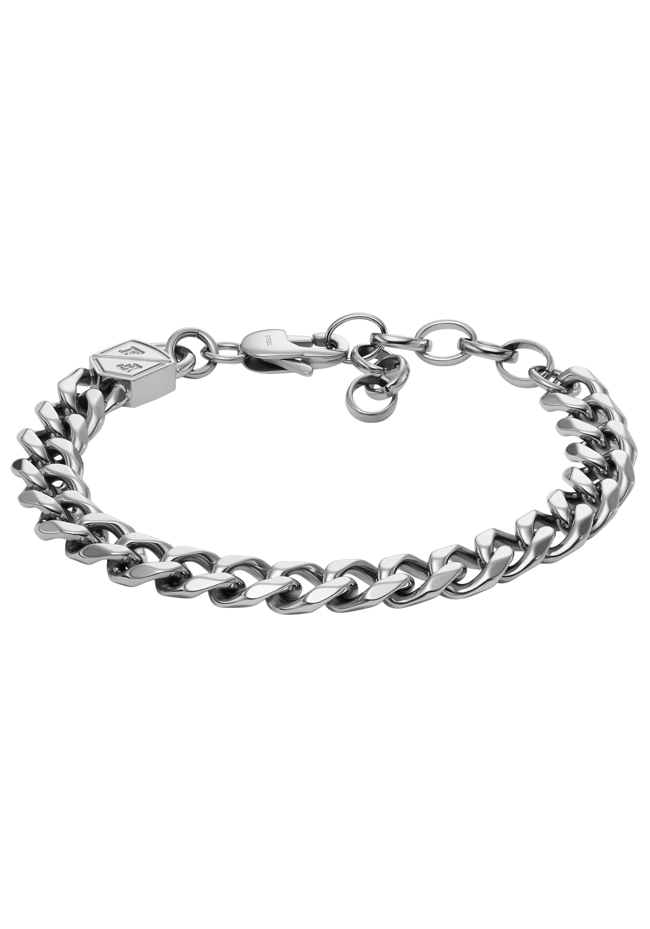 Edelstahlarmband FOSSIL "Schmuck Geschenk Edelstahl JEWELRY BOLD CHAINS", silber (edelstahlfarben), Armbänder, Damen, Edelstahl, Edelstahlarmband 2