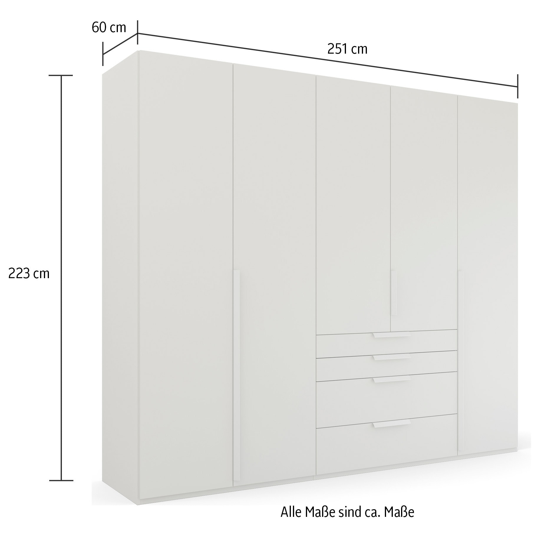 rauch Drehtürenschrank »Purisma«, mit Glasfront, Schubladen und umfangreichem Zubehör, mit Soft-Close