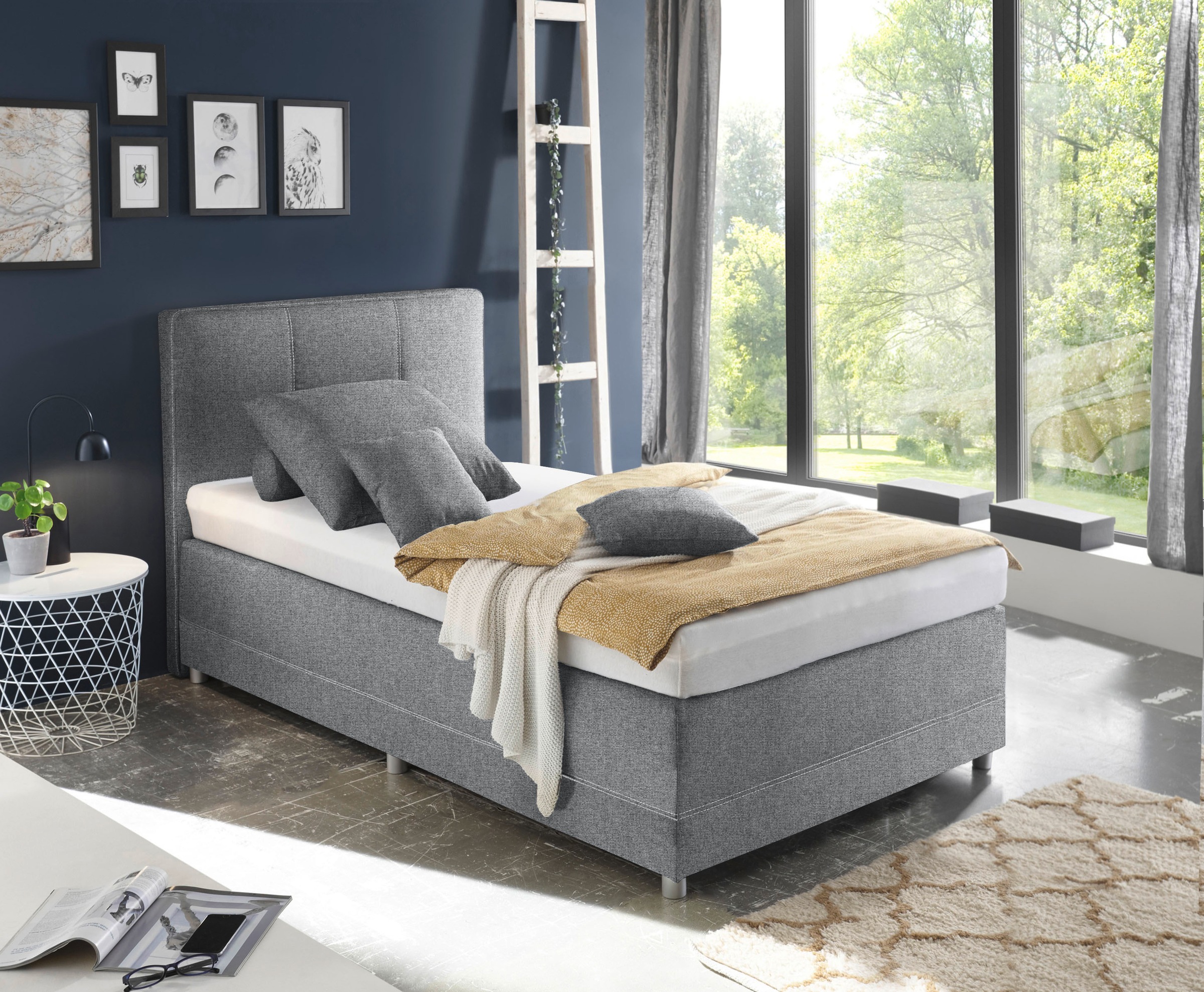 ED EXCITING DESIGN Boxspringbett »Luanda«, wahlweise mit Matratze und Topper