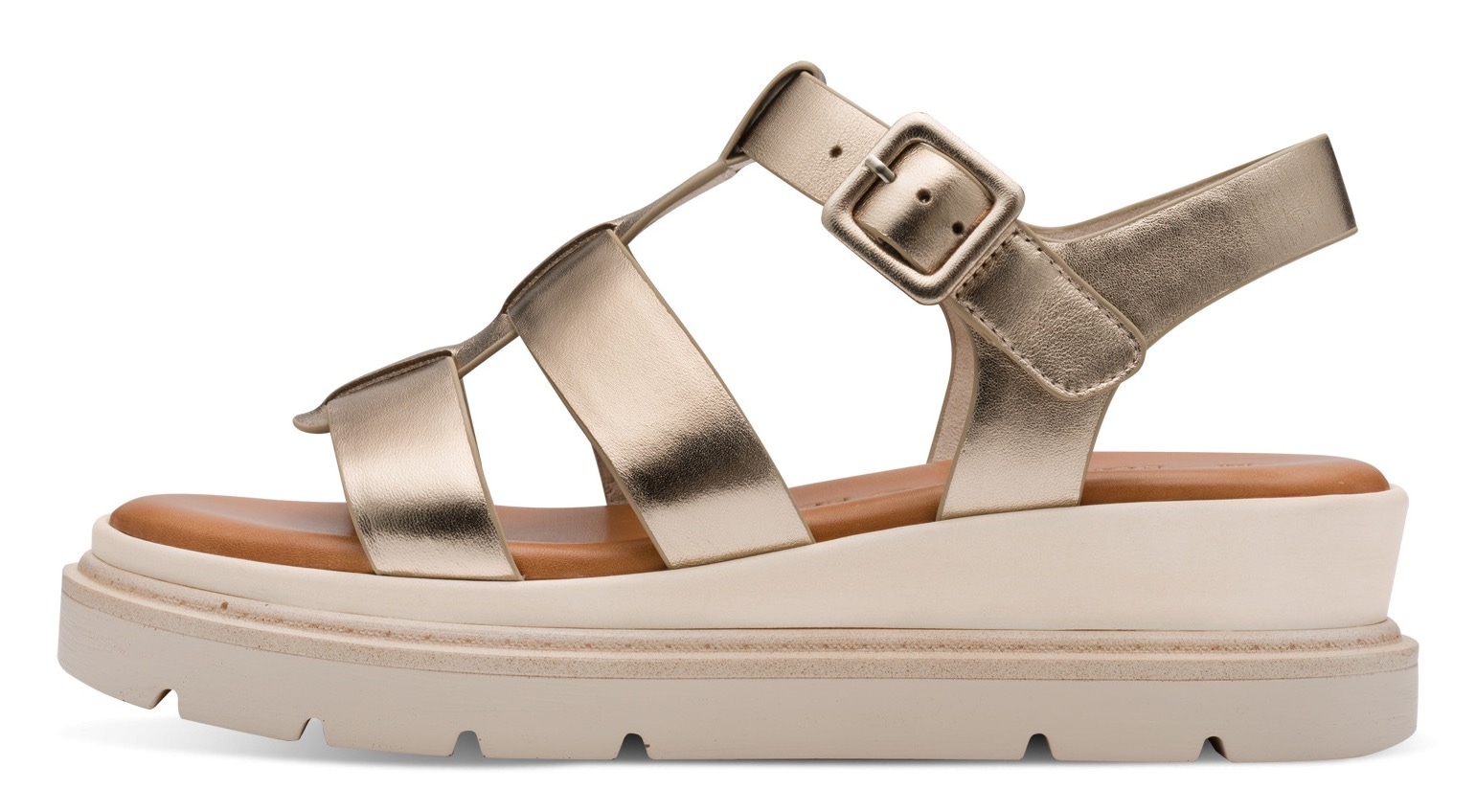 Tamaris Keilsandalette, Plateau, Riemchensandale, Sommerschuh mit verstellbarer Schnalle