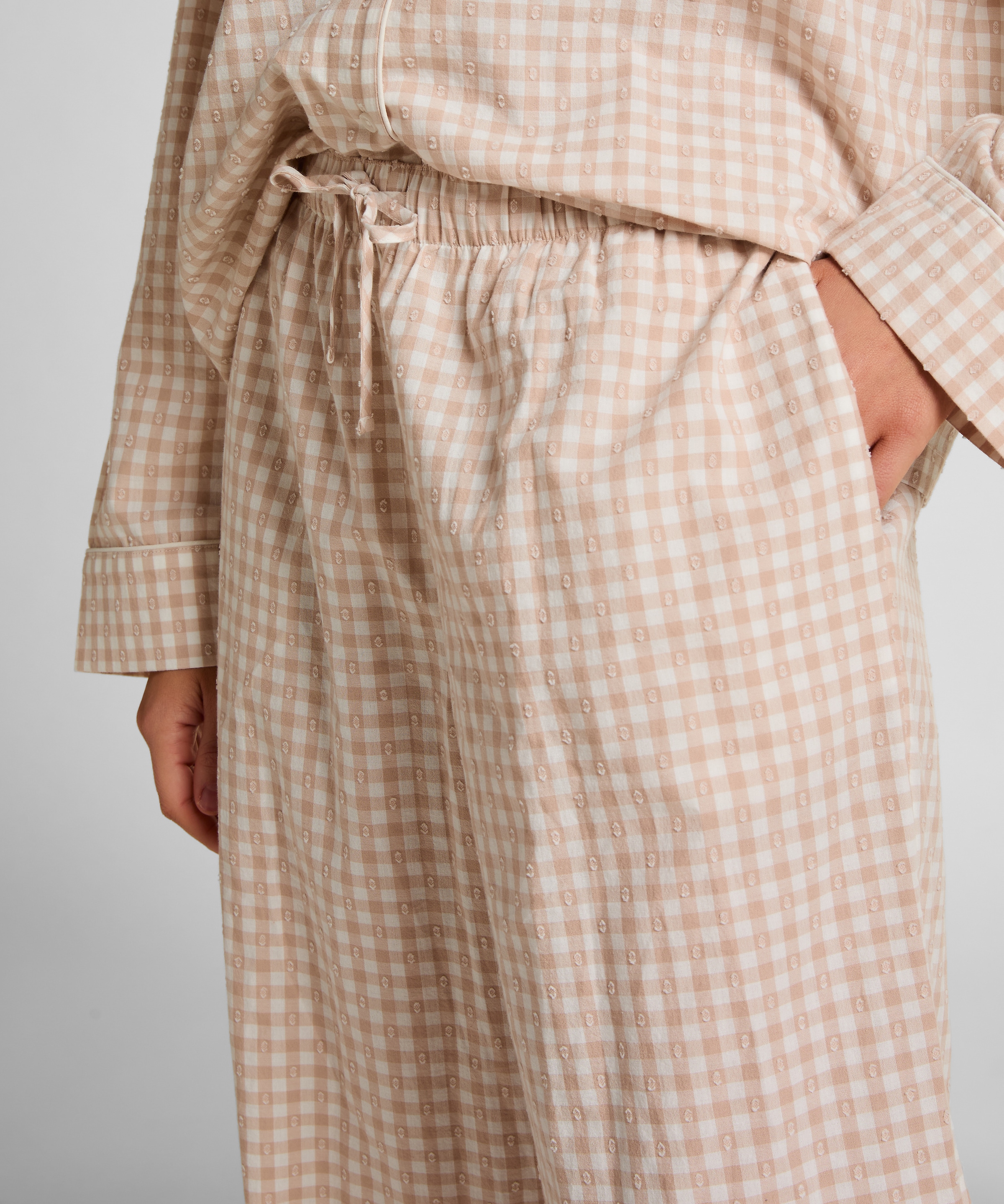 Hunkemöller Pyjama »Dobby Pyjamahose Gewebte Baumwolle«