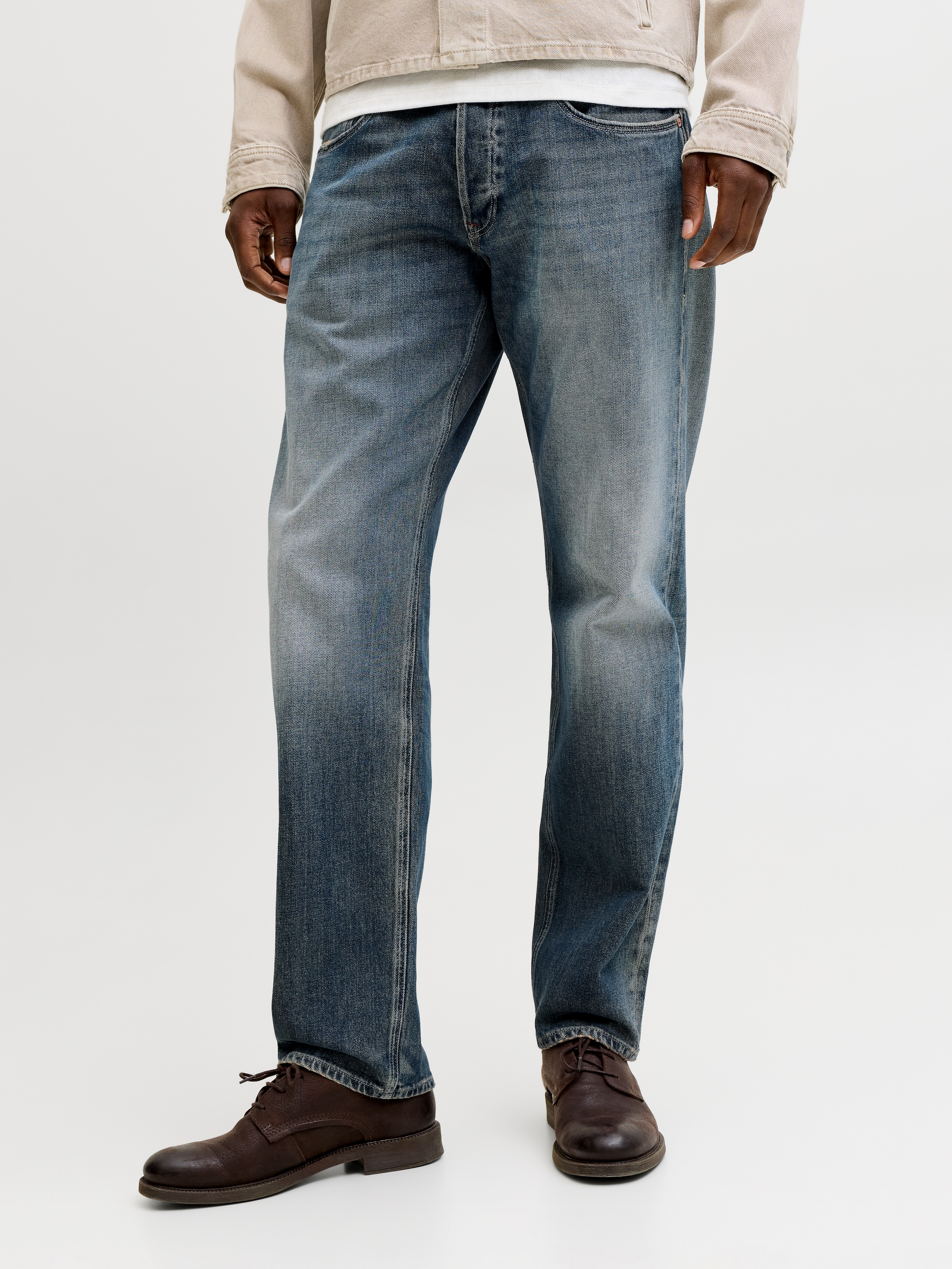 Jack & Jones Tapered-fit-Jeans "JJIMIKE JJWELLS JJ" Baumwollmischung, comfort fit