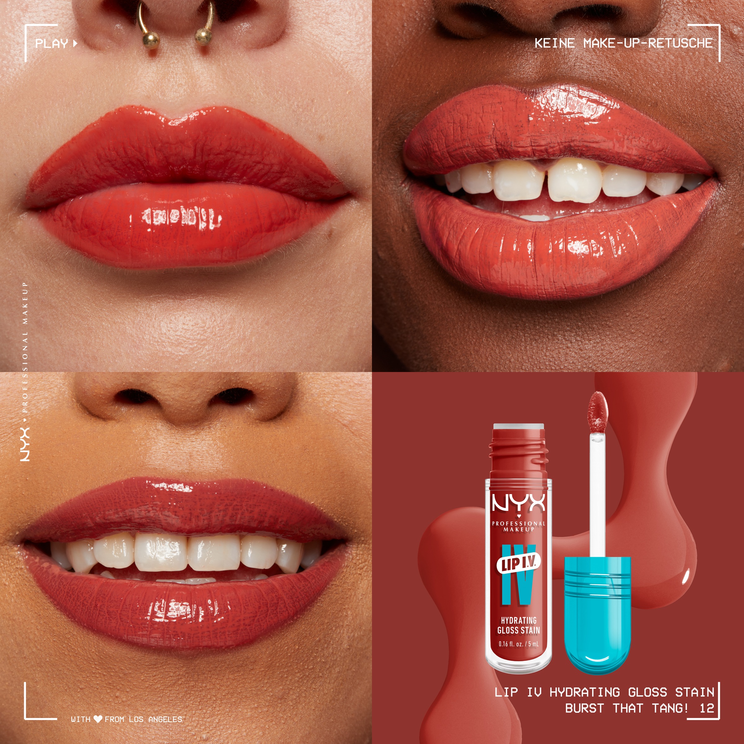 NYX PROFESSIONAL MAKEUP Lipgloss »LIP IV GLOSS SERUM« gibt den Lippen einen unwiderstehlichen Wet-Look