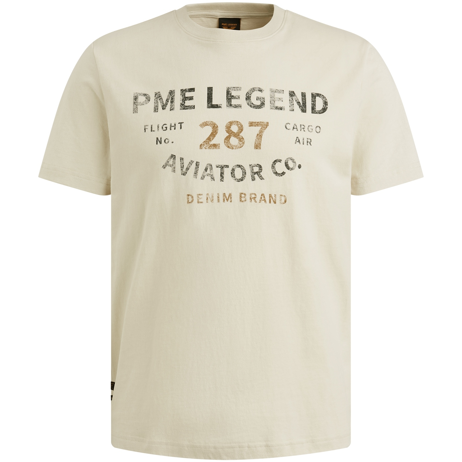 PME LEGEND T-Shirt »Short sleeve r-neck open end jersey«, mit Logo-Print